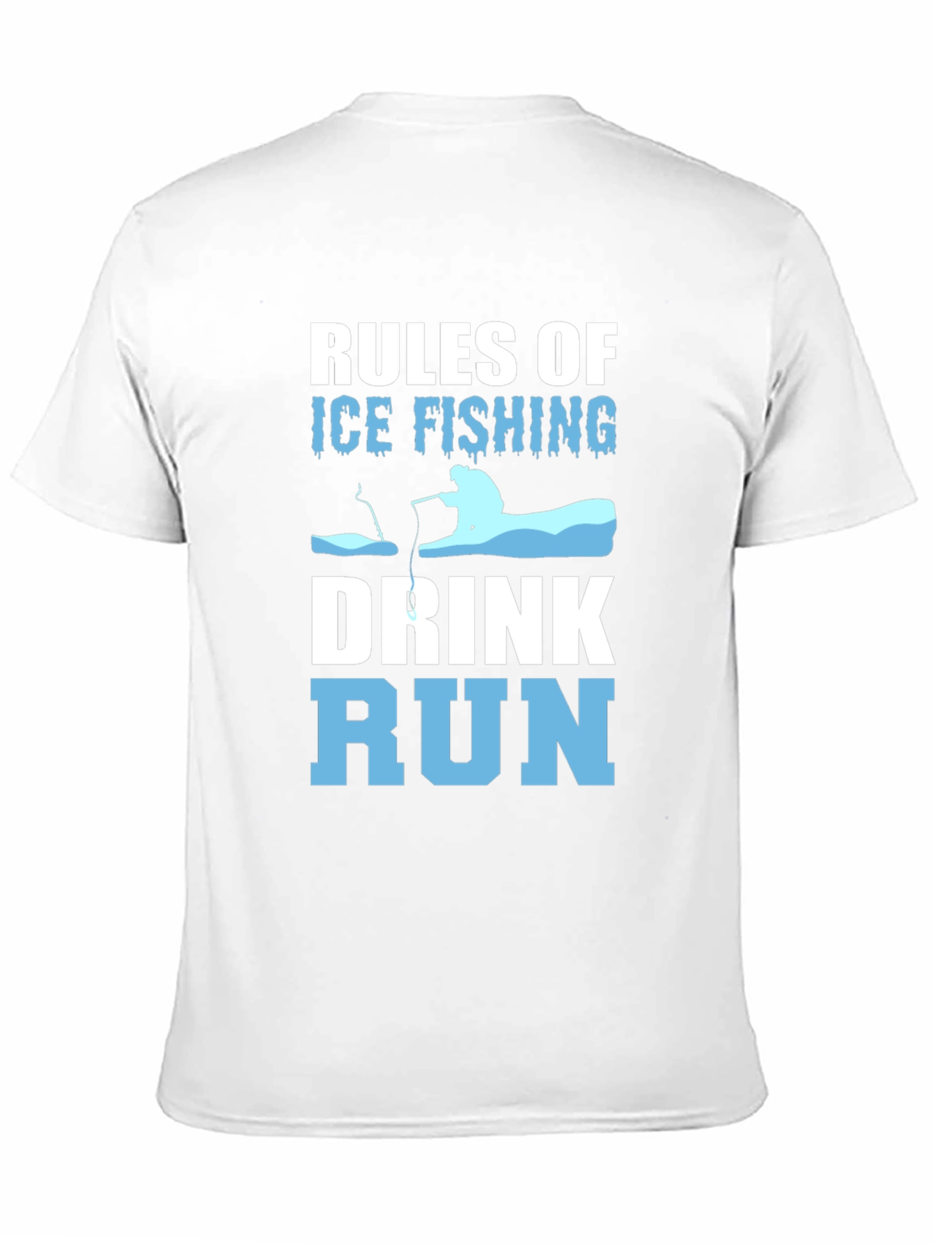 Ice Fishing Rules Mens Graphic Tee