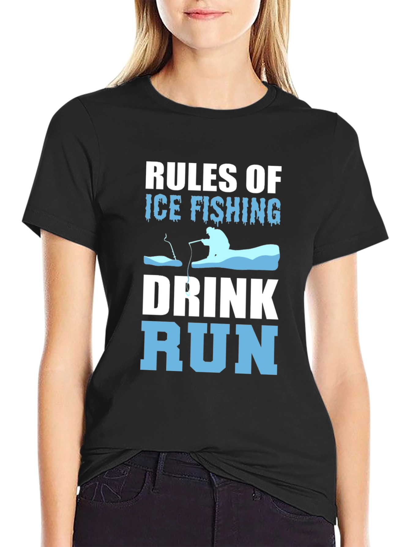 Ice Fishing Rules Mens Graphic Tee