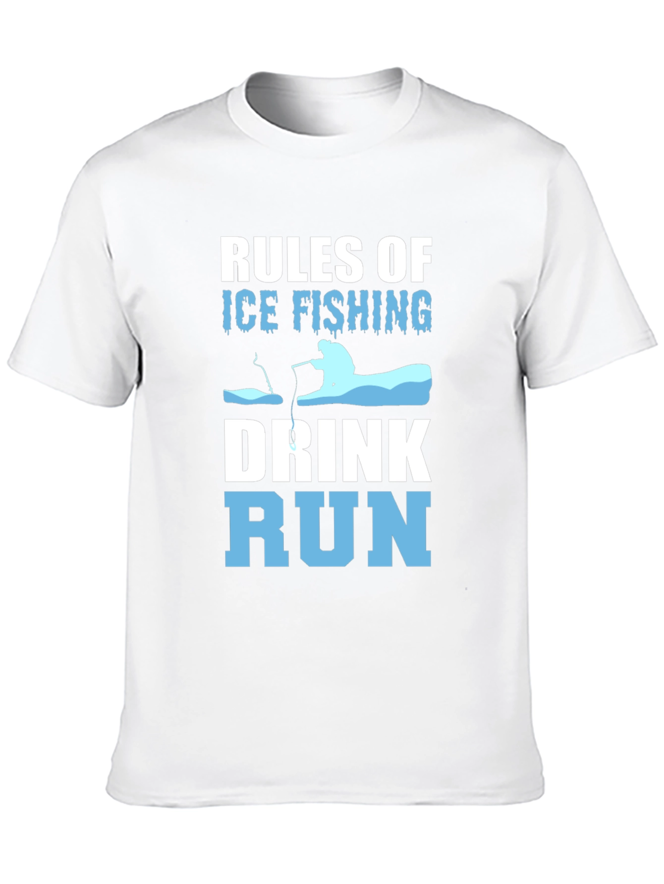 Ice Fishing Rules Mens Graphic Tee