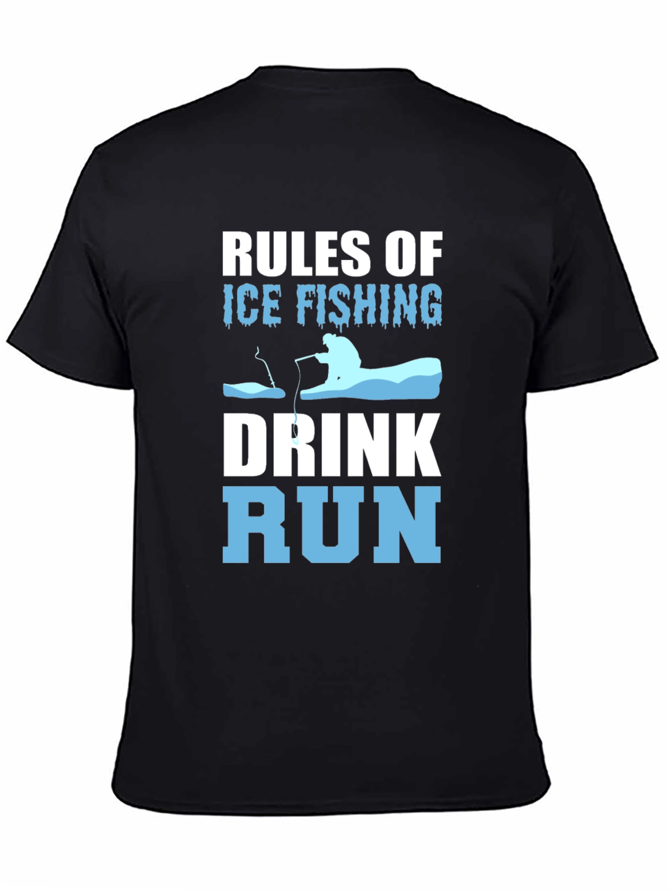 Ice Fishing Rules Mens Graphic Tee