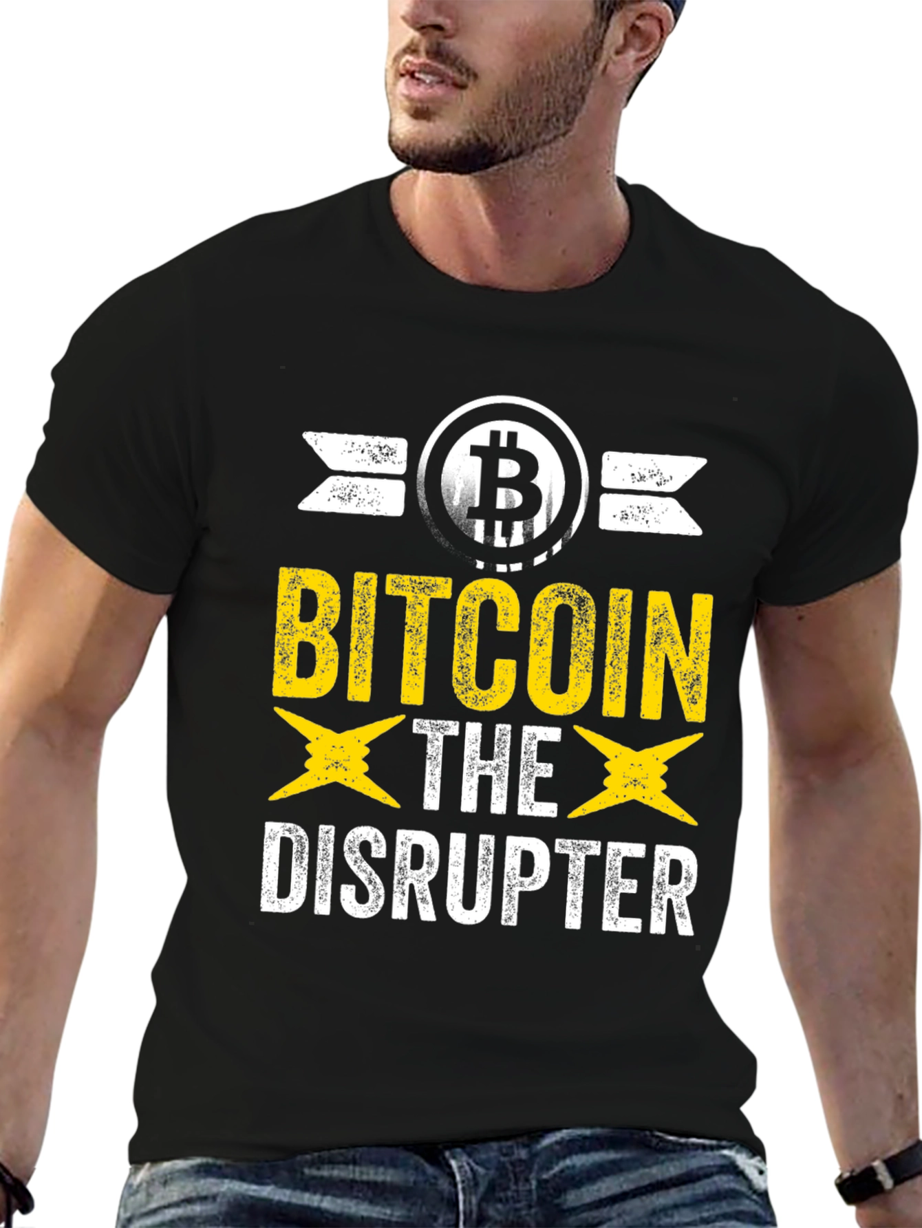 Bitcoin Disruptor Graphic Tee - Crypto Enthusiast T-Shirt