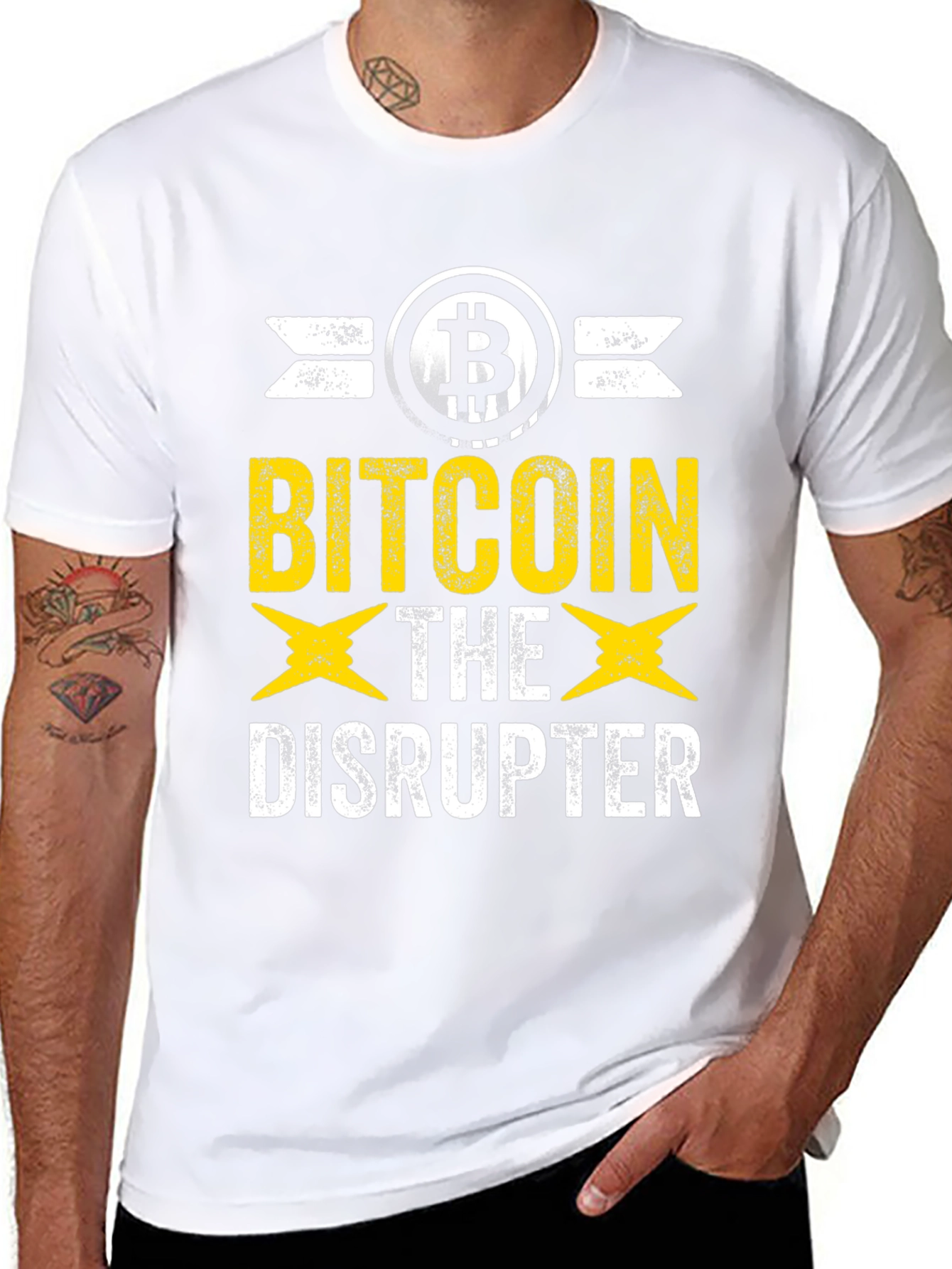Bitcoin Disruptor Graphic Tee - Crypto Enthusiast T-Shirt