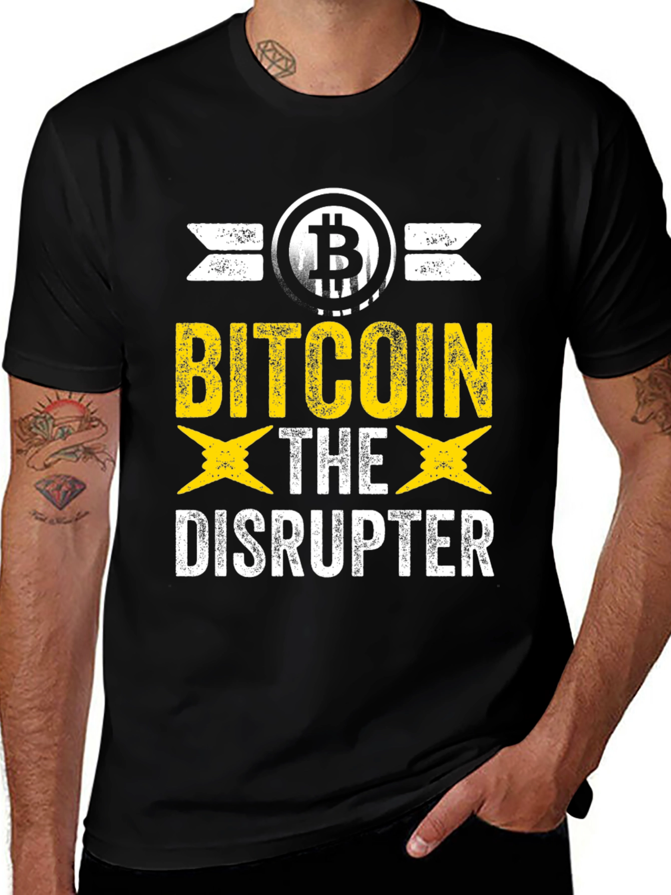 Bitcoin Disruptor Graphic Tee - Crypto Enthusiast T-Shirt