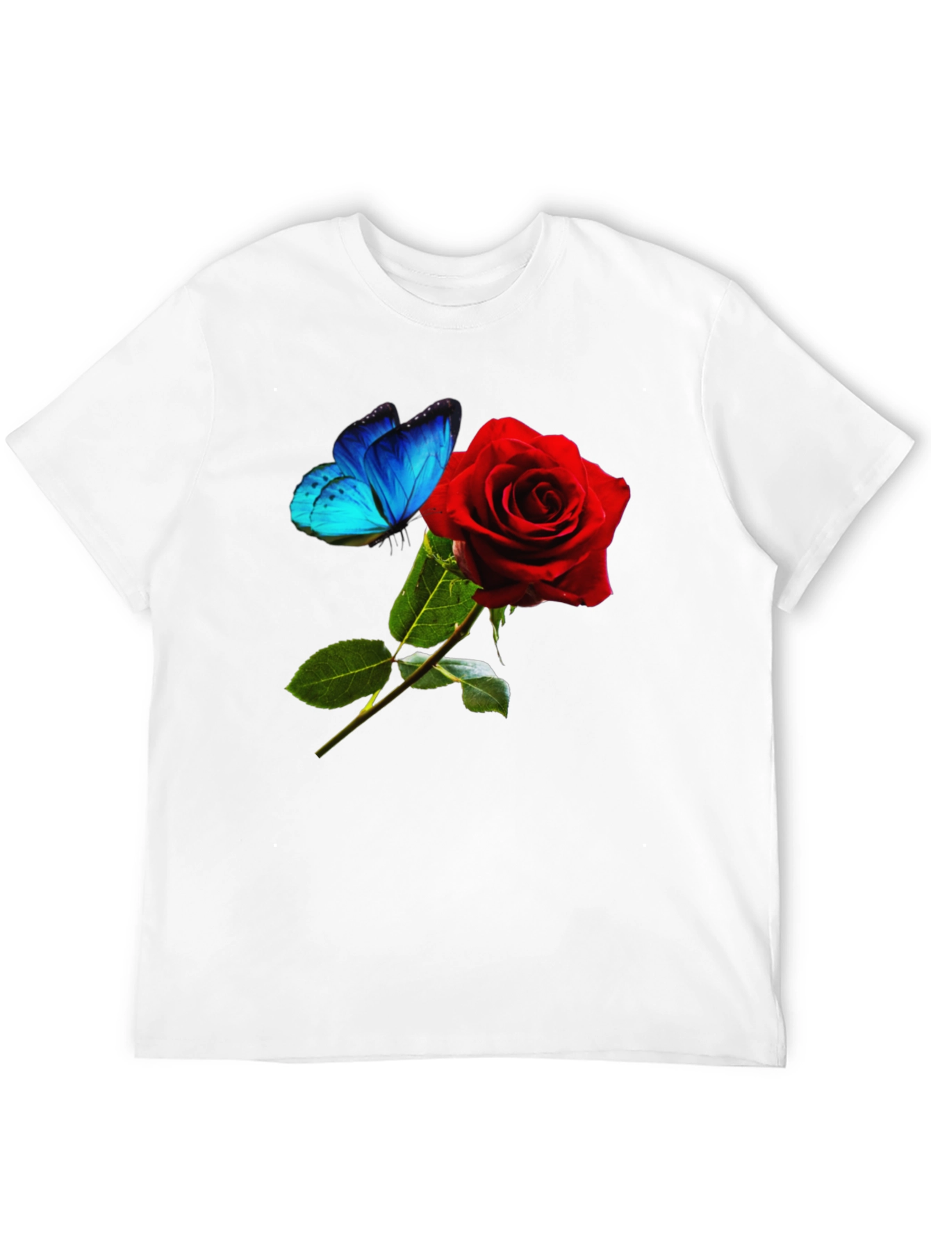 Rose & Butterfly Graphic T-Shirt