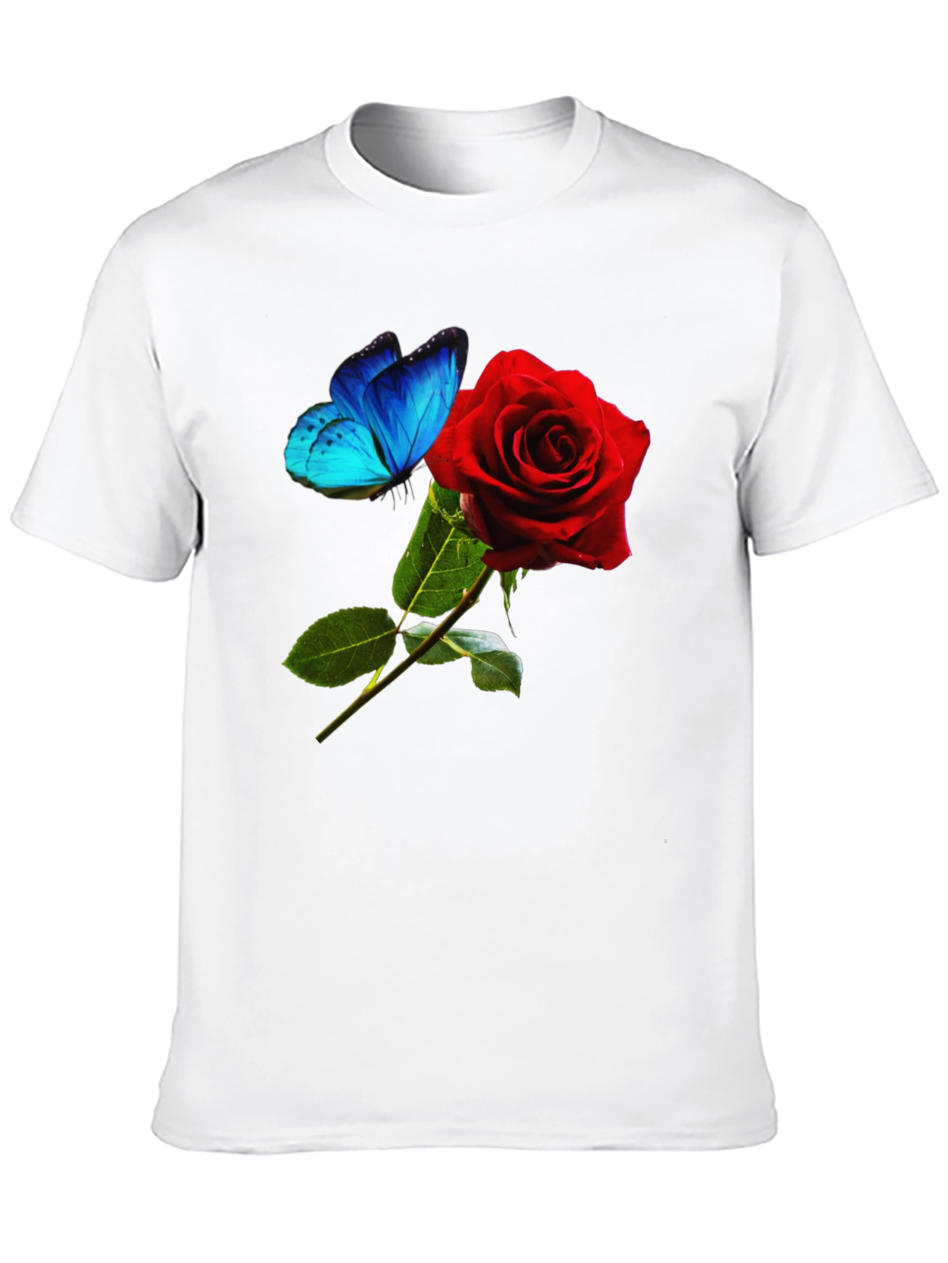 Rose & Butterfly Graphic T-Shirt