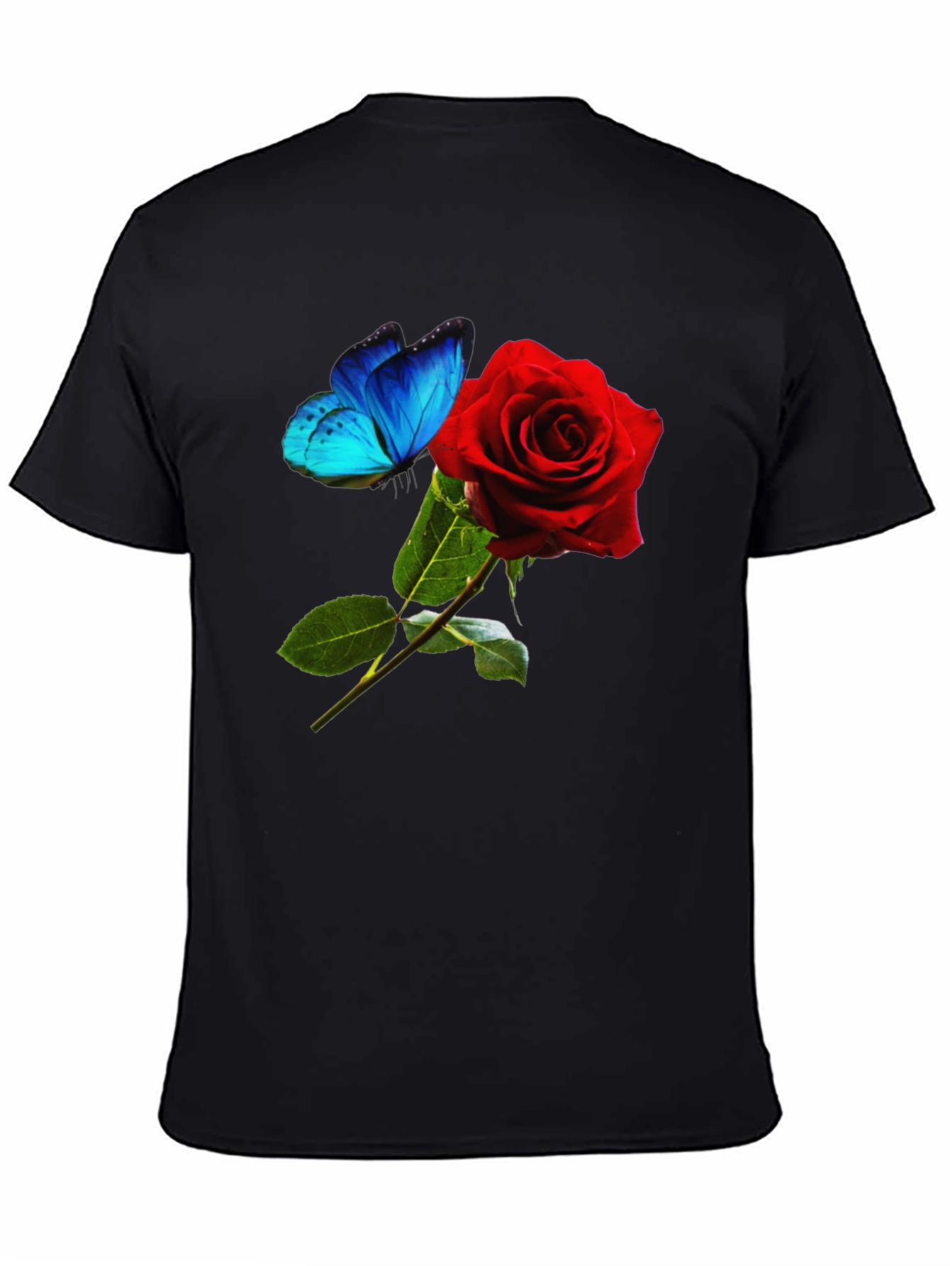 Rose & Butterfly Graphic T-Shirt
