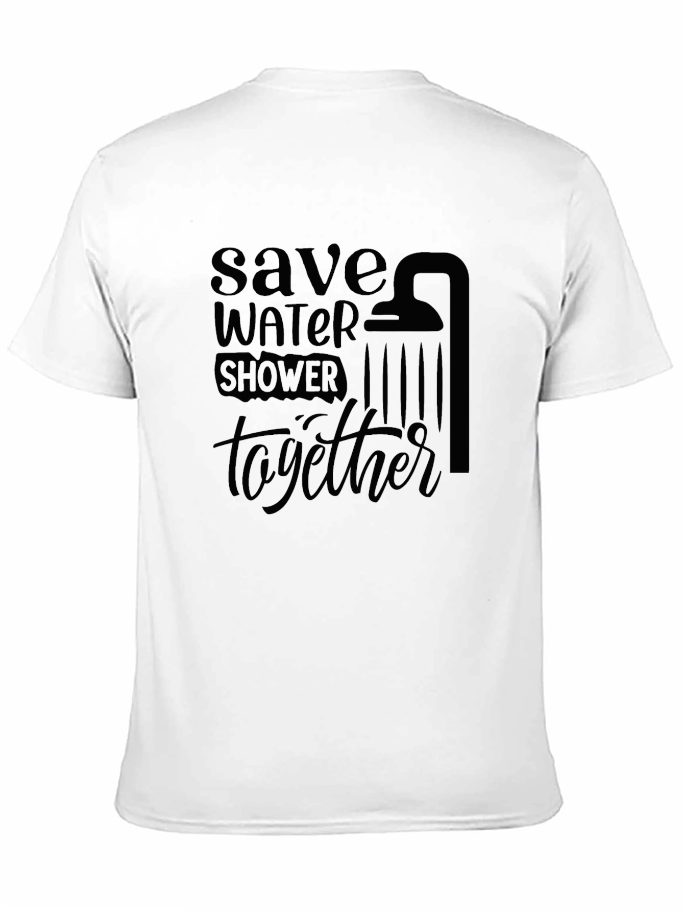 Save Water Shower Together Black T-Shirt