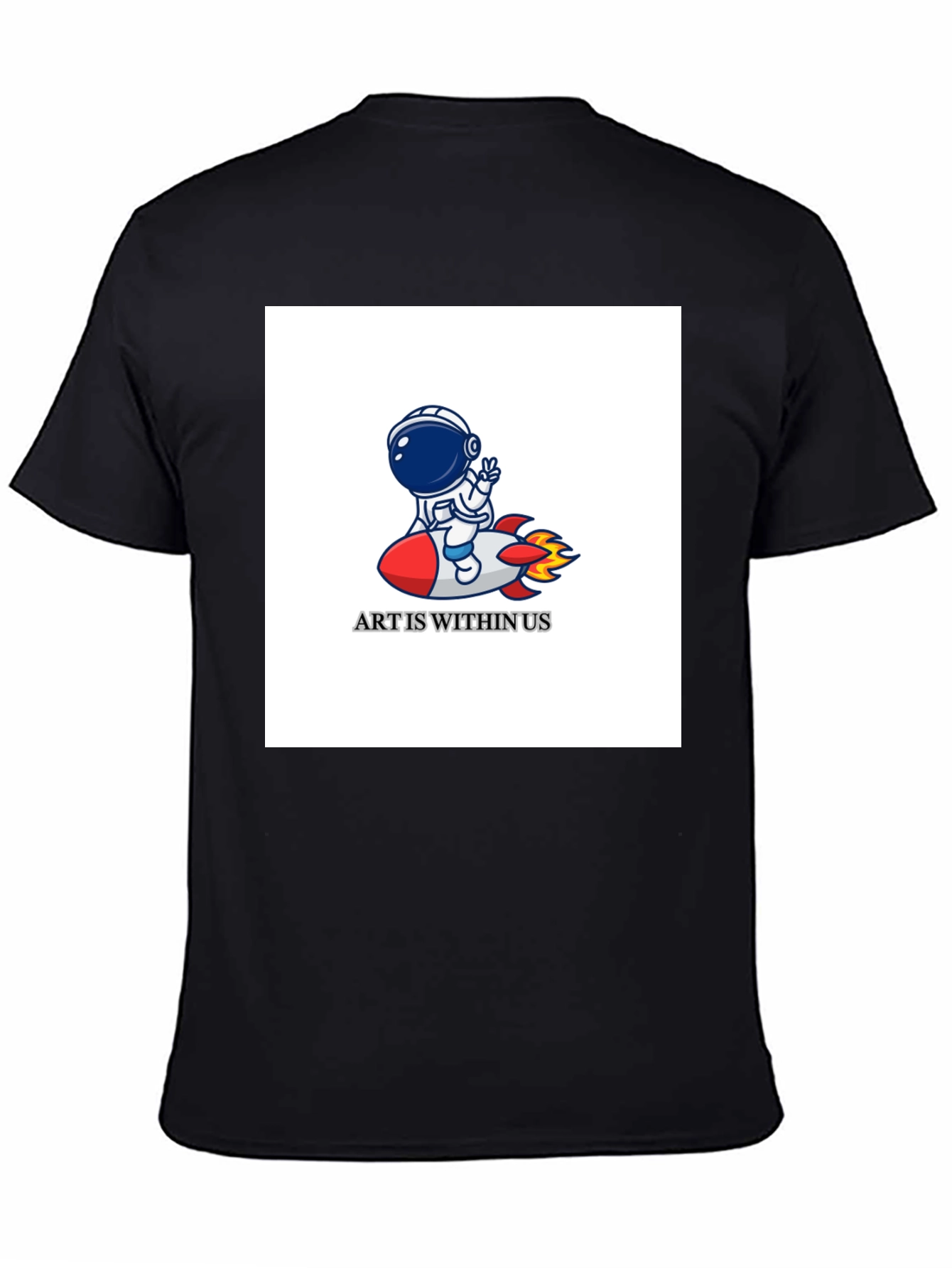 Art Within Us Astronaut Rocket Graphic Tee