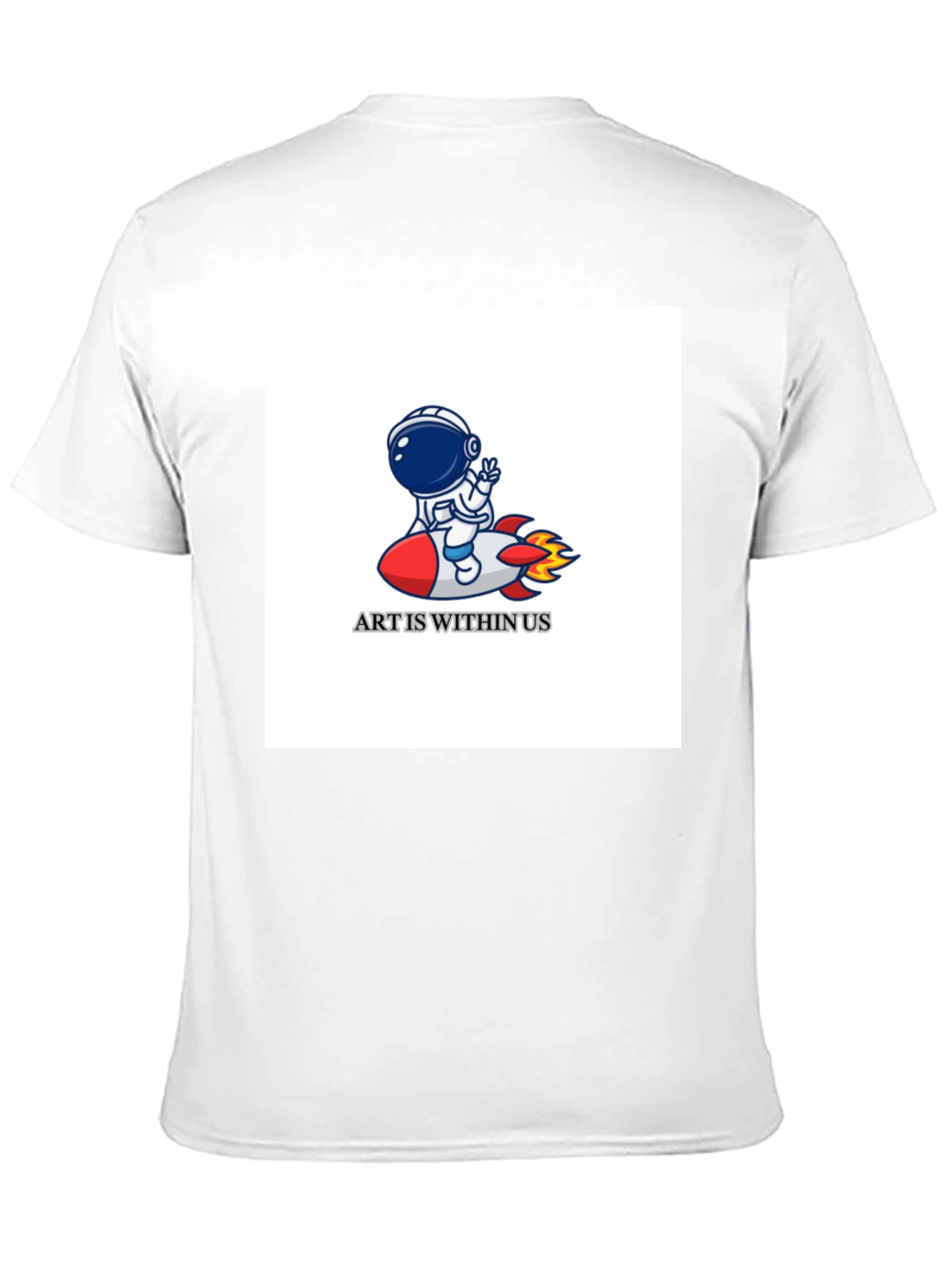 Art Within Us Astronaut Rocket Graphic Tee