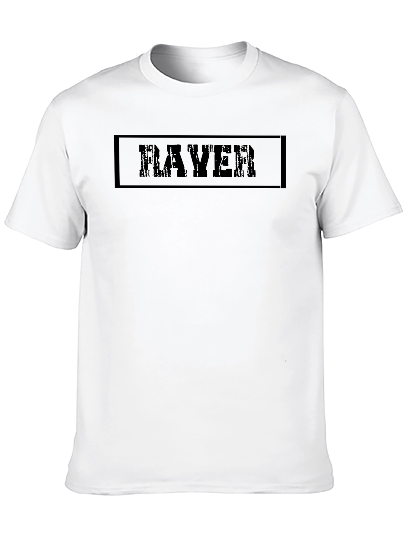 Raver Graphic Tee - Black Cotton T-Shirt