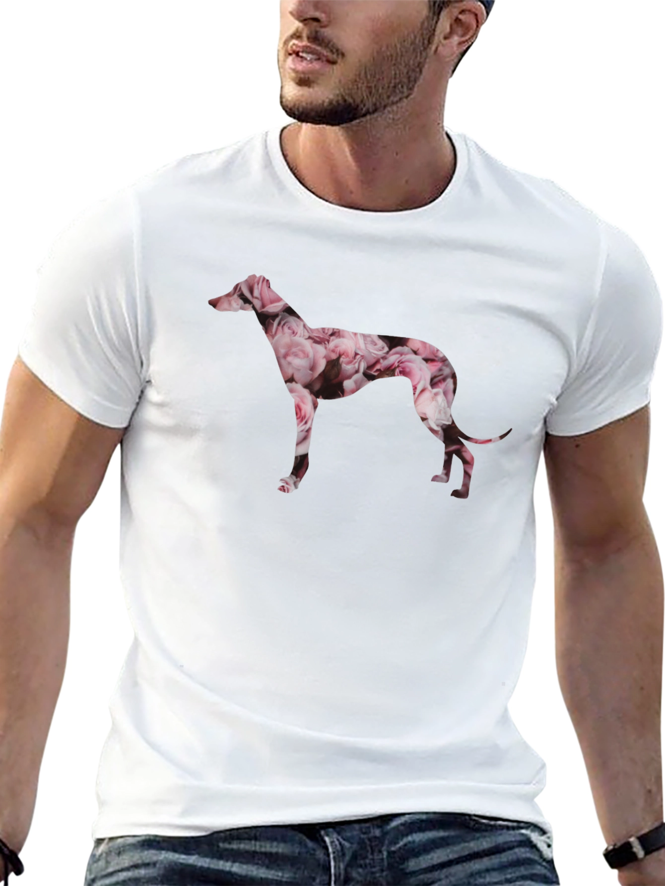 Floral Greyhound Graphic Tee