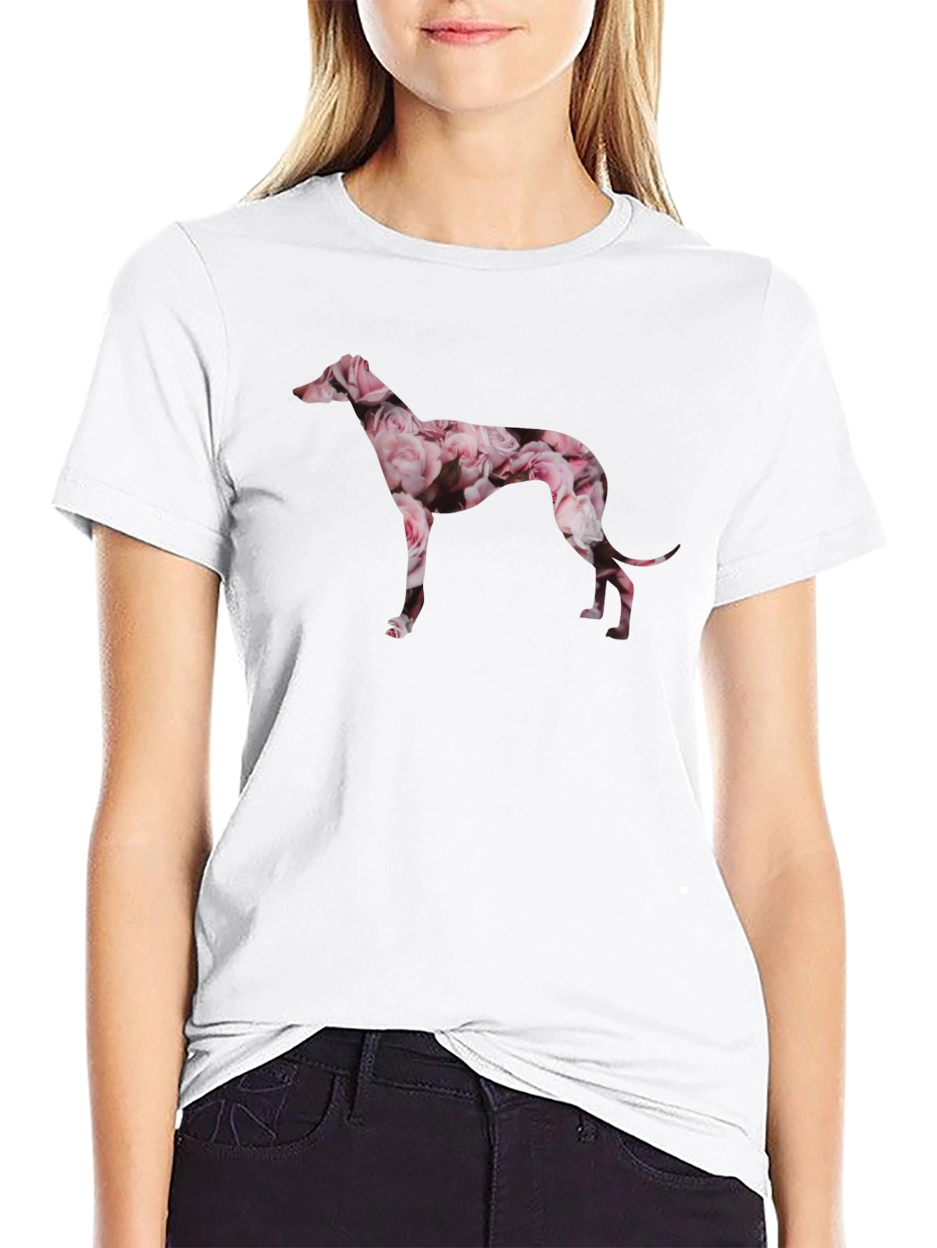 Floral Greyhound Graphic Tee