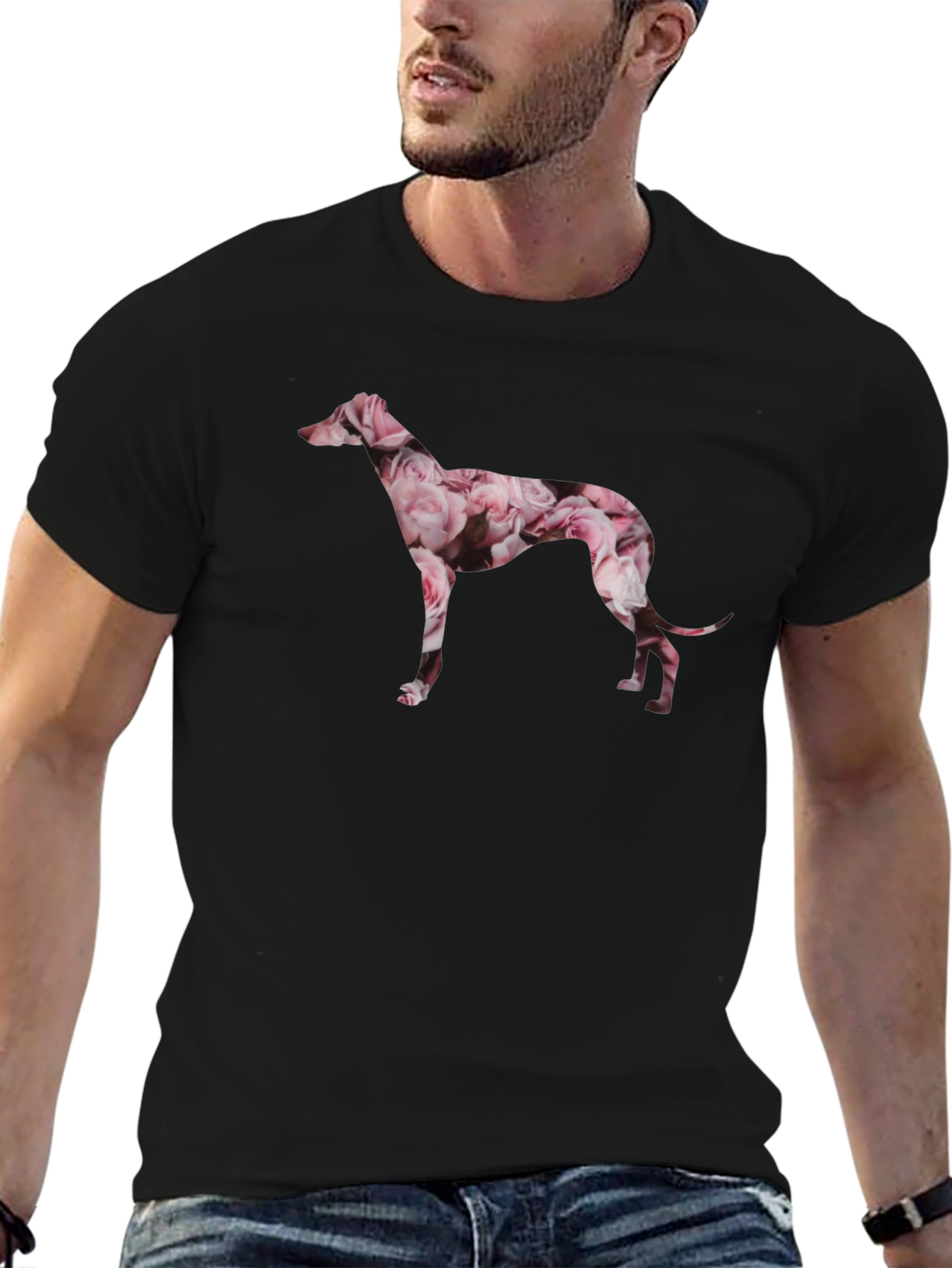 Floral Greyhound Graphic Tee