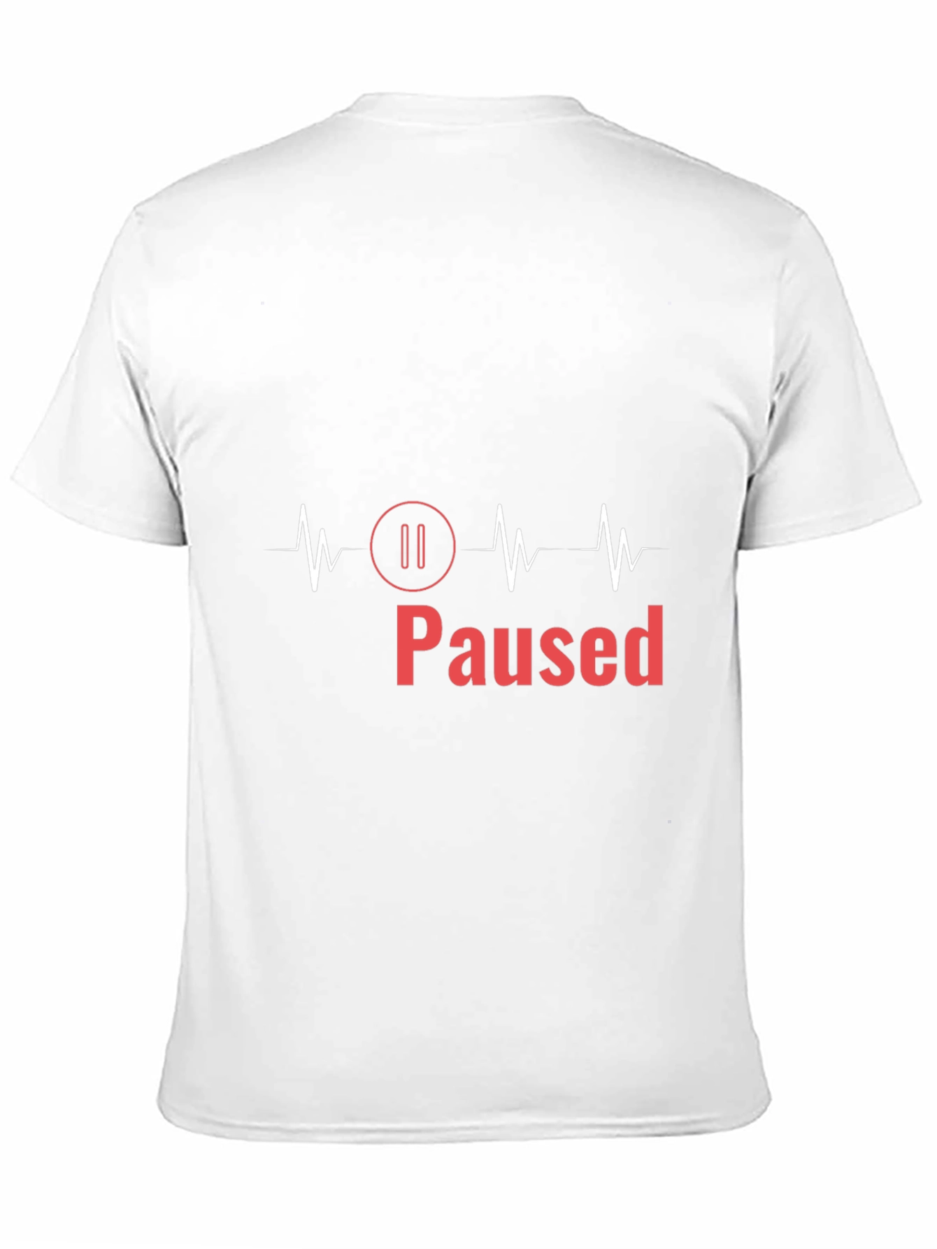 Paused ECG T-Shirt - Mens Black Graphic Tee