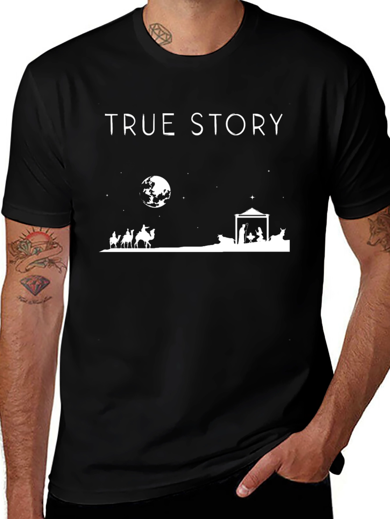 True Story Nativity Scene Graphic Tee