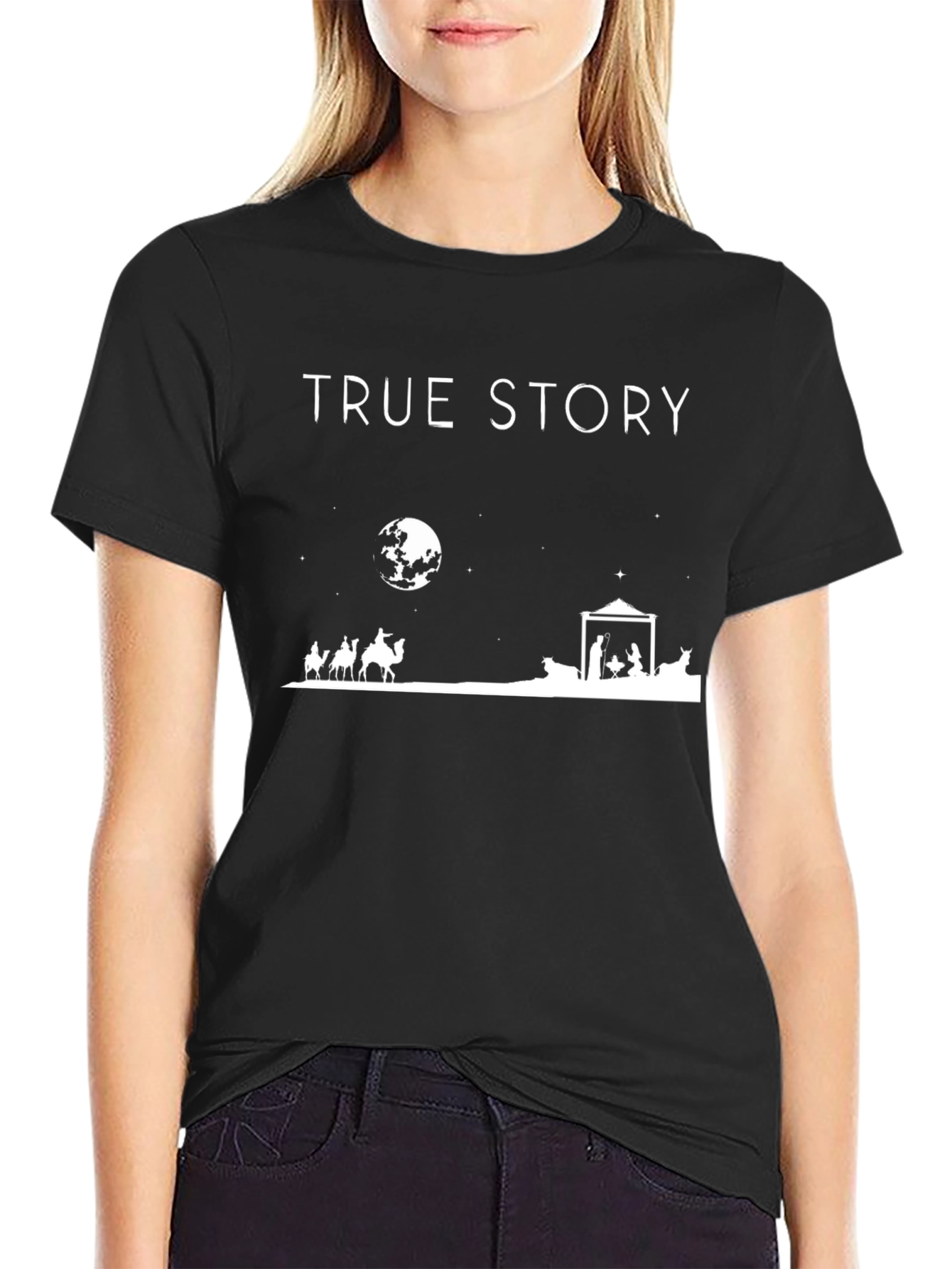 True Story Nativity Scene Graphic Tee
