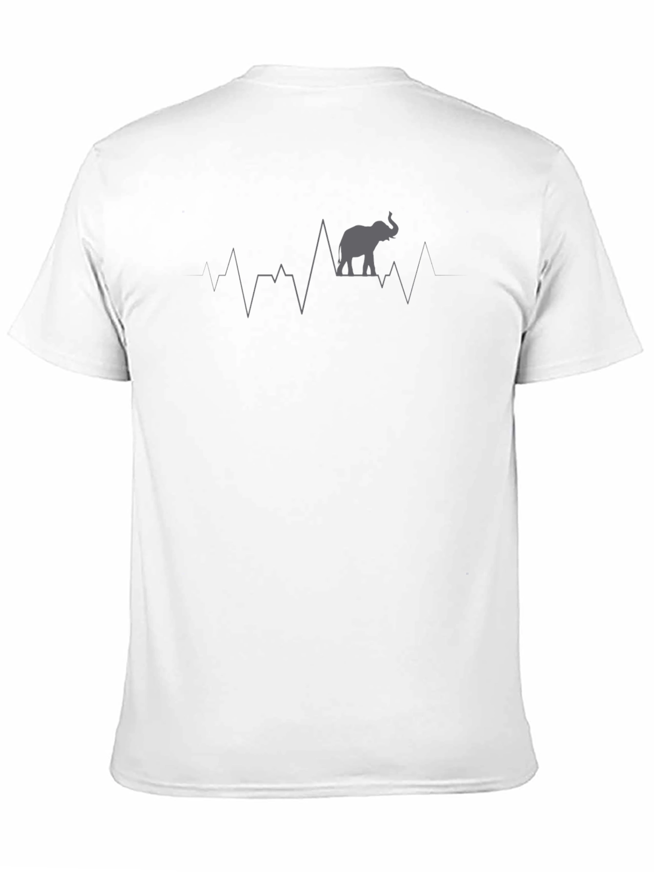 Elephant Heartbeat Graphic Tee - Black
