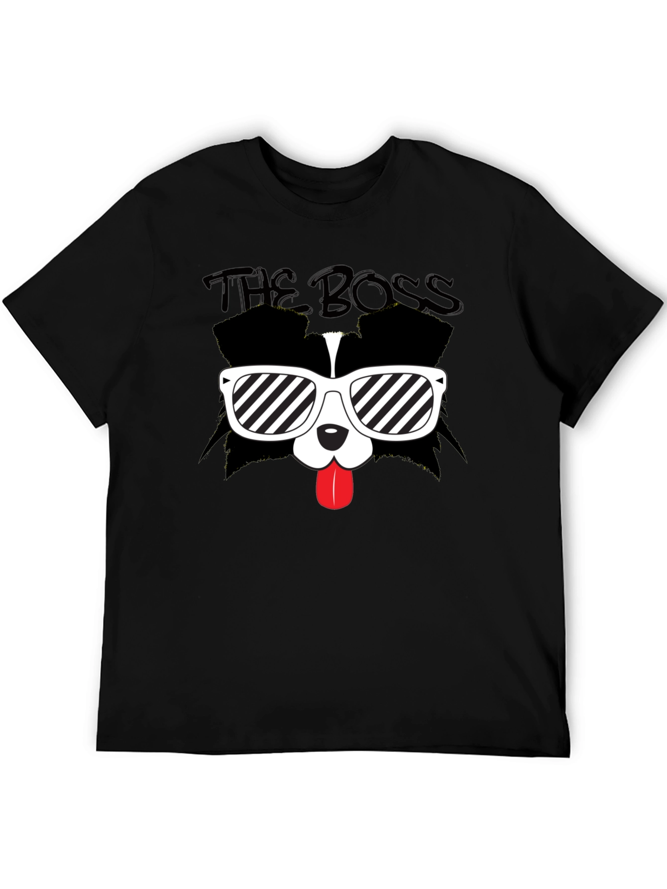 The Boss Dog Graphic Black T-Shirt