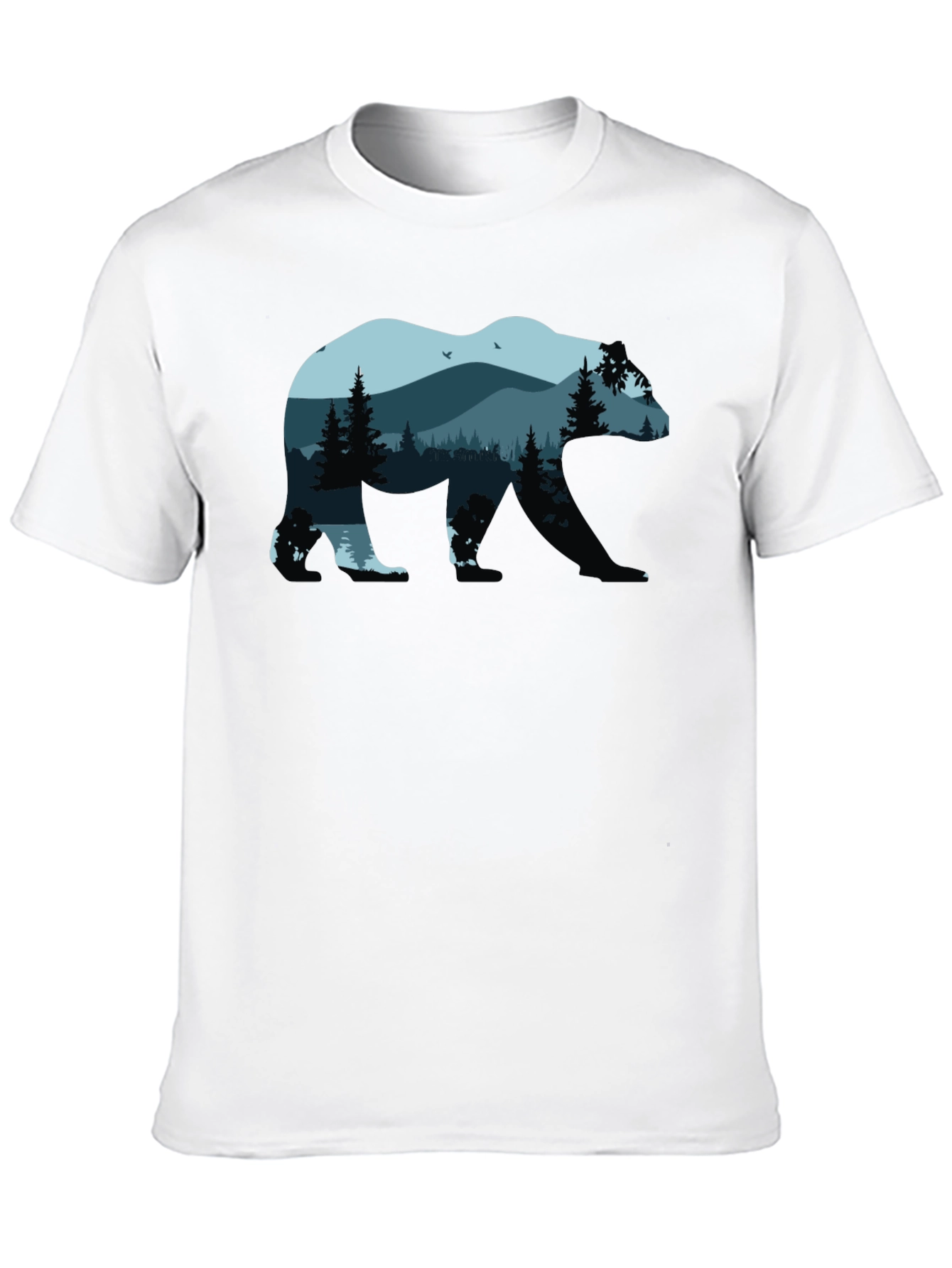 Nature Bear Graphic T-Shirt - Black