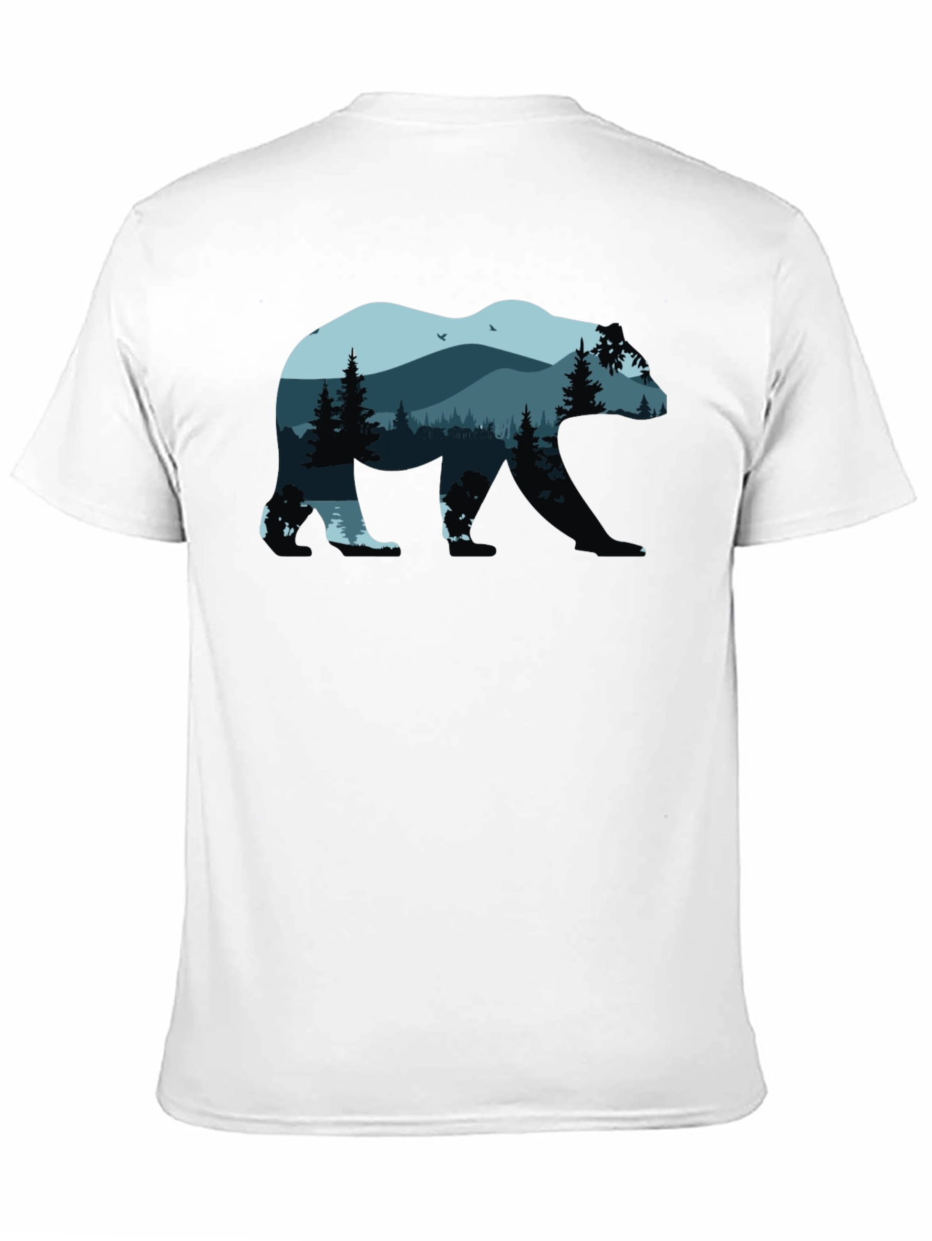 Nature Bear Graphic T-Shirt - Black