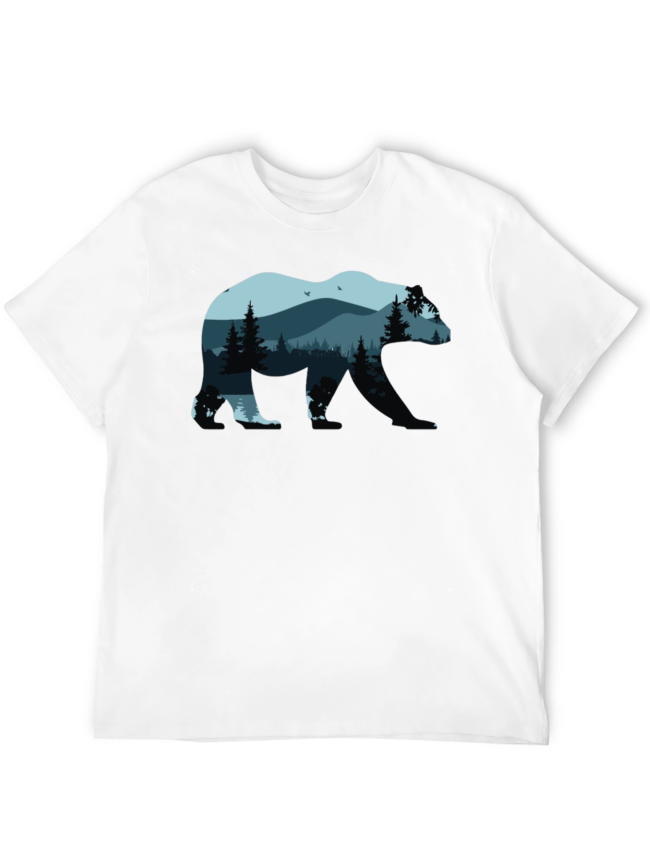 Nature Bear Graphic T-Shirt - Black