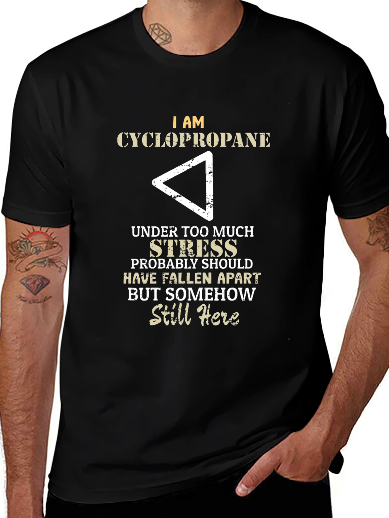 Cyclopropane Stress T-Shirt - Chemistry Humor Tee