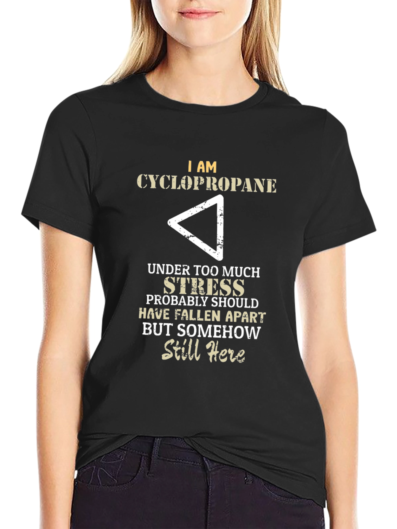 Cyclopropane Stress T-Shirt - Chemistry Humor Tee