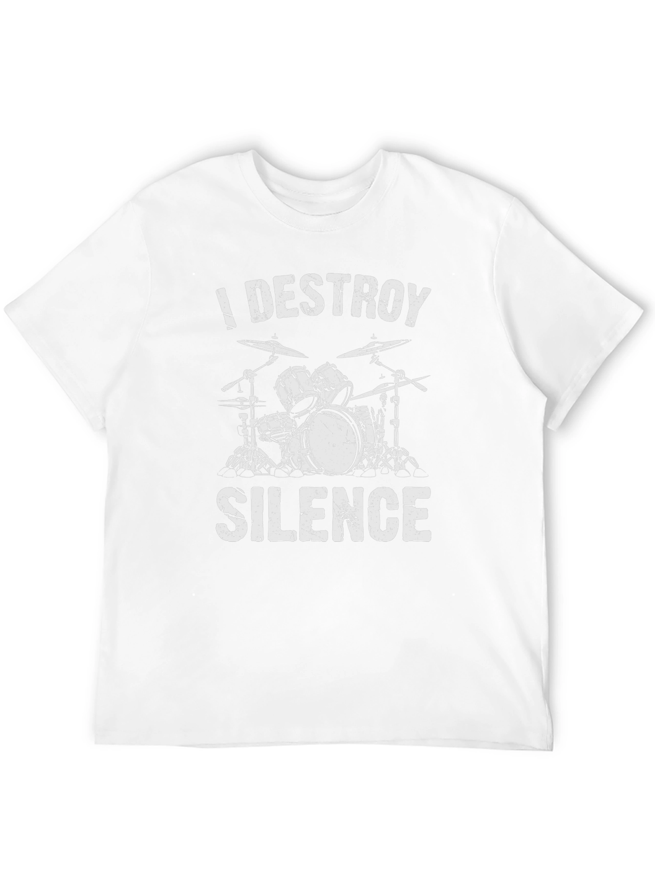 I Destroy Silence Drum Set Graphic T-Shirt