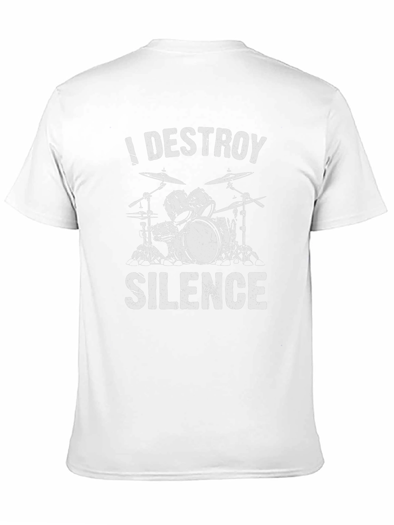 I Destroy Silence Drum Set Graphic T-Shirt