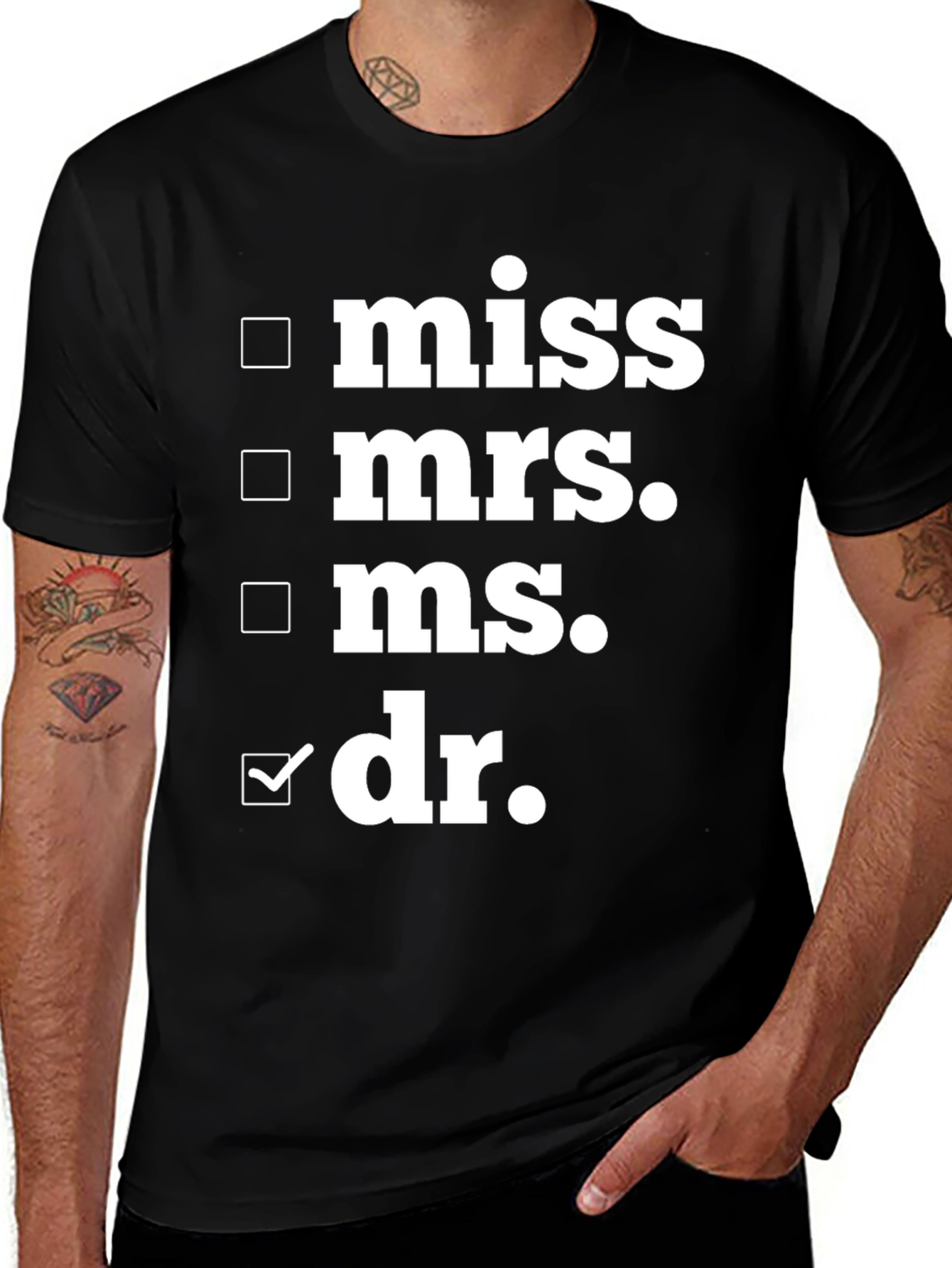 Doctor Title T-Shirt - Black Novelty Tee