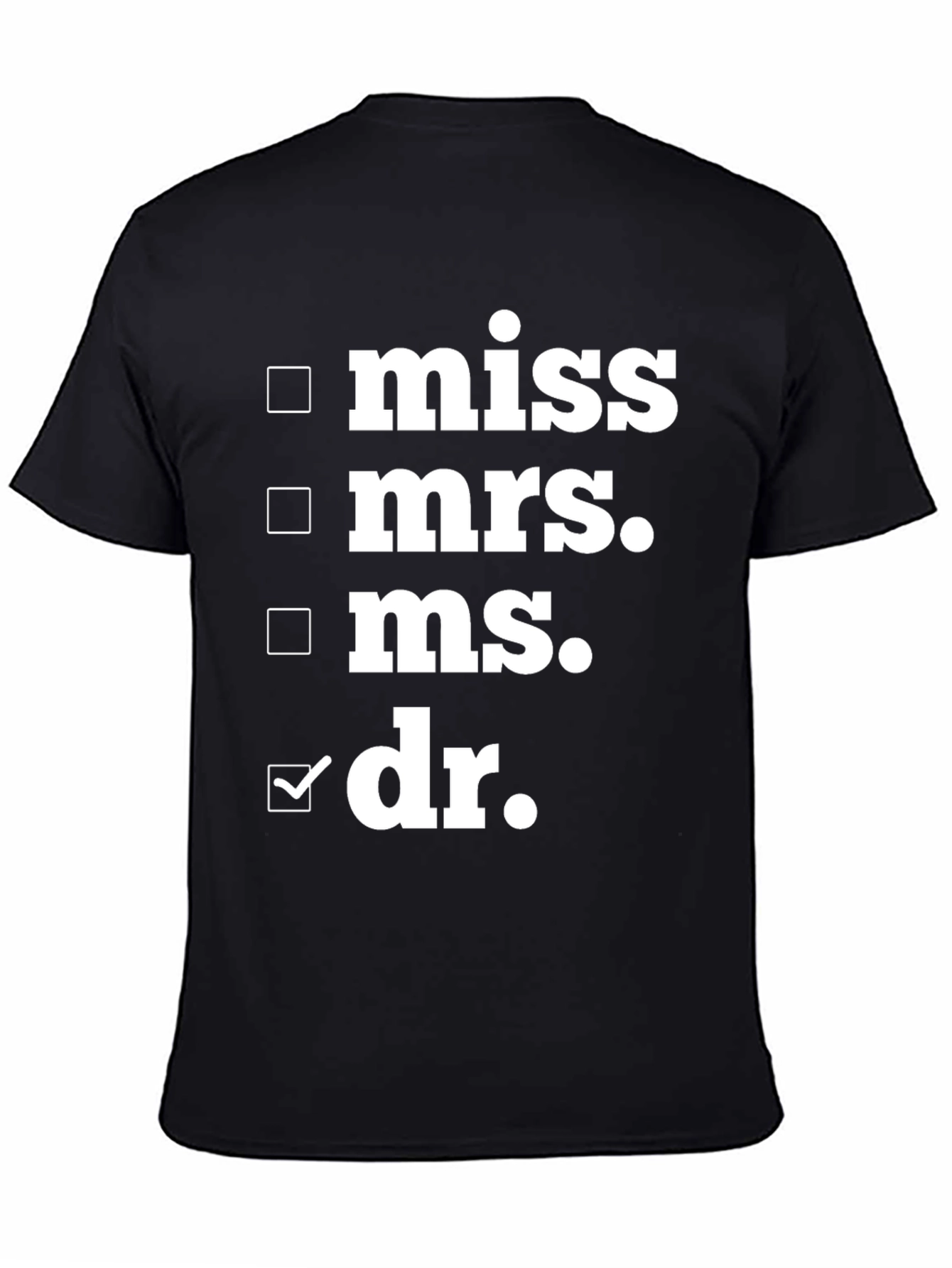 Doctor Title T-Shirt - Black Novelty Tee
