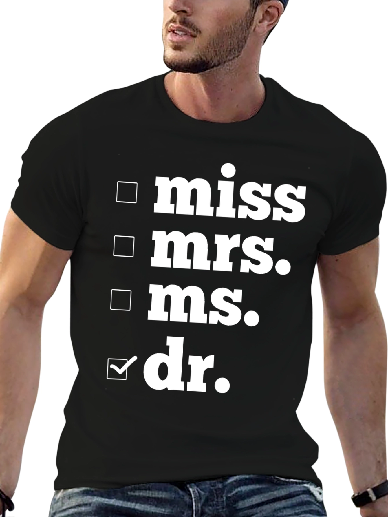 Doctor Title T-Shirt - Black Novelty Tee
