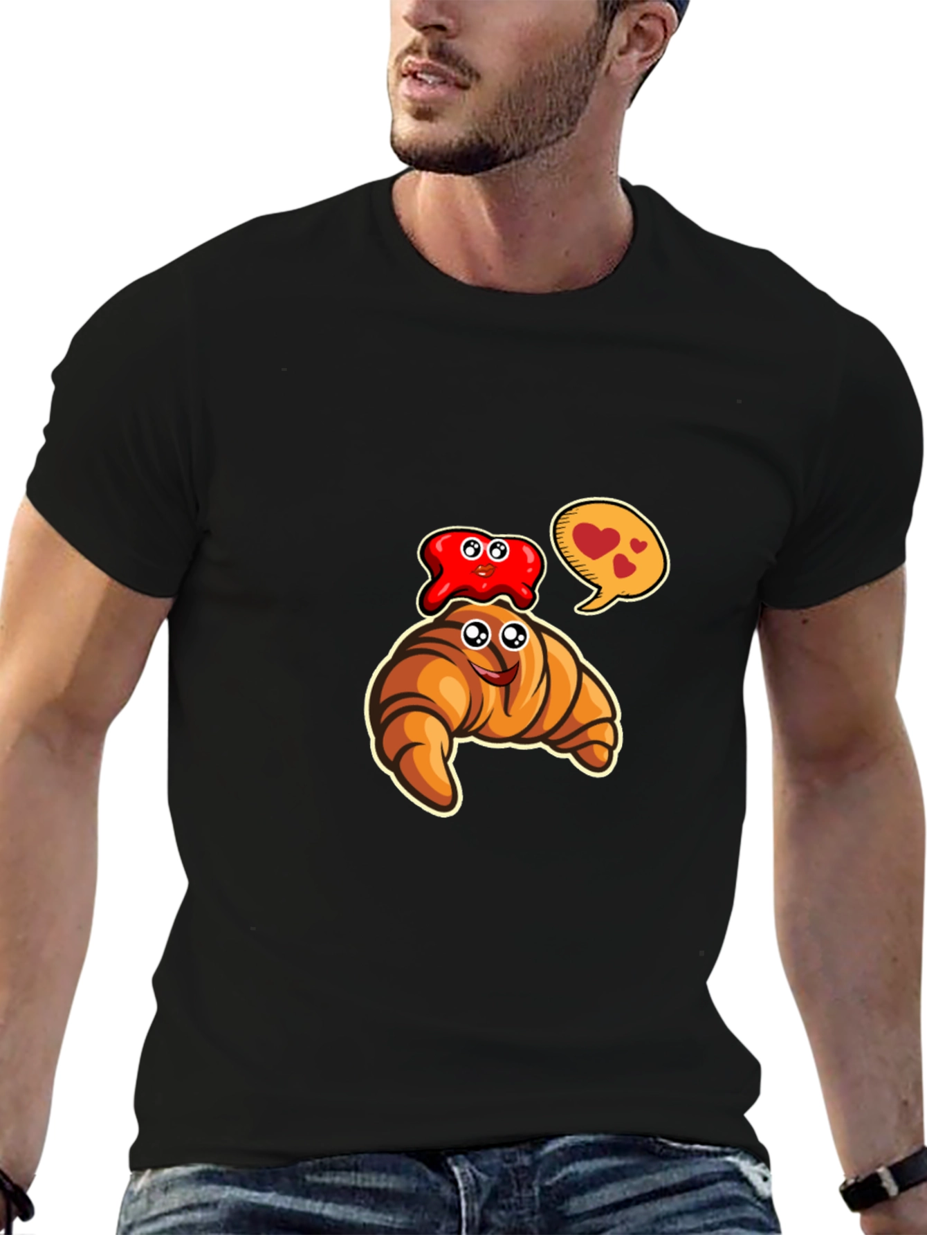 Cartoon Croissant & Jelly T-Shirt