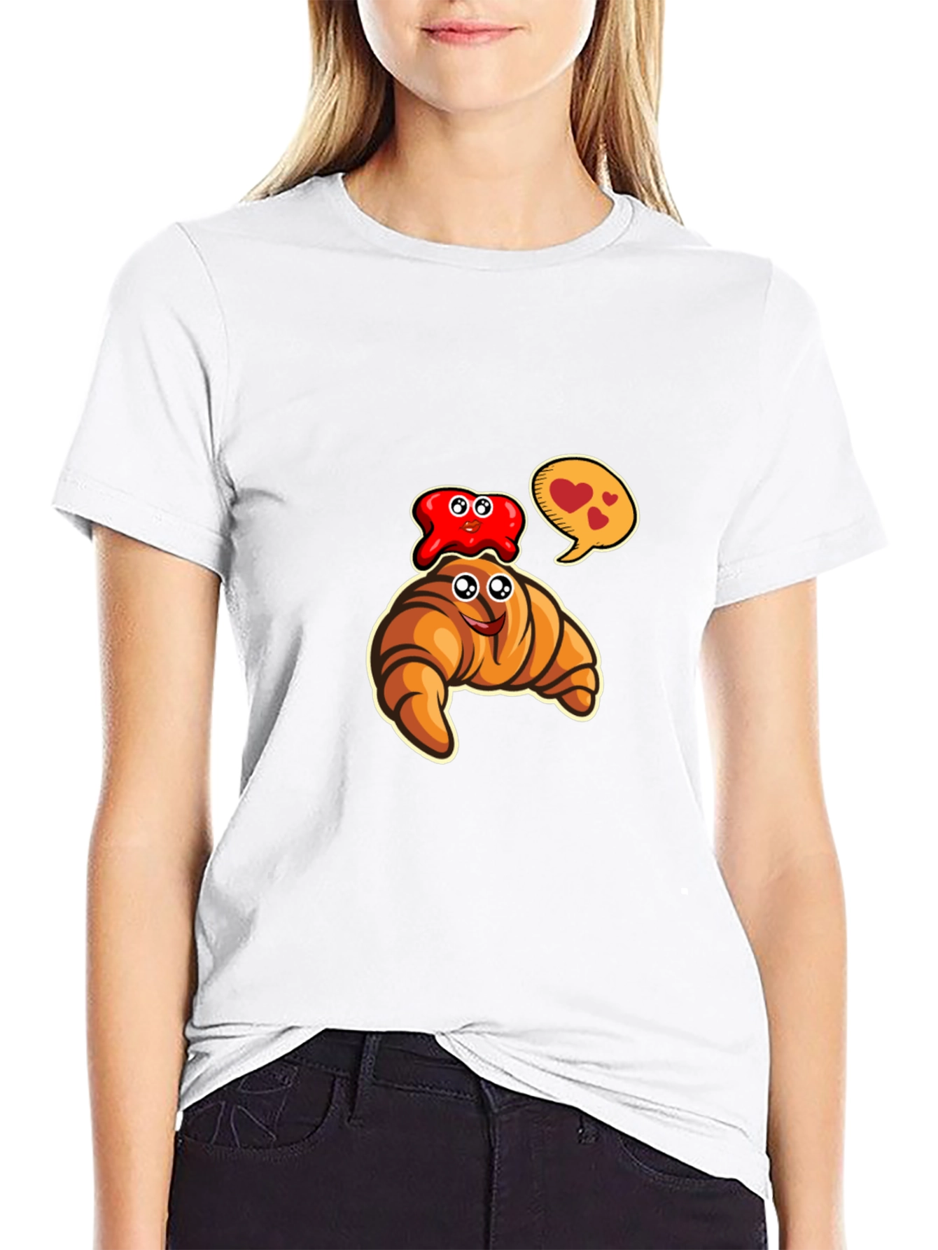 Cartoon Croissant & Jelly T-Shirt