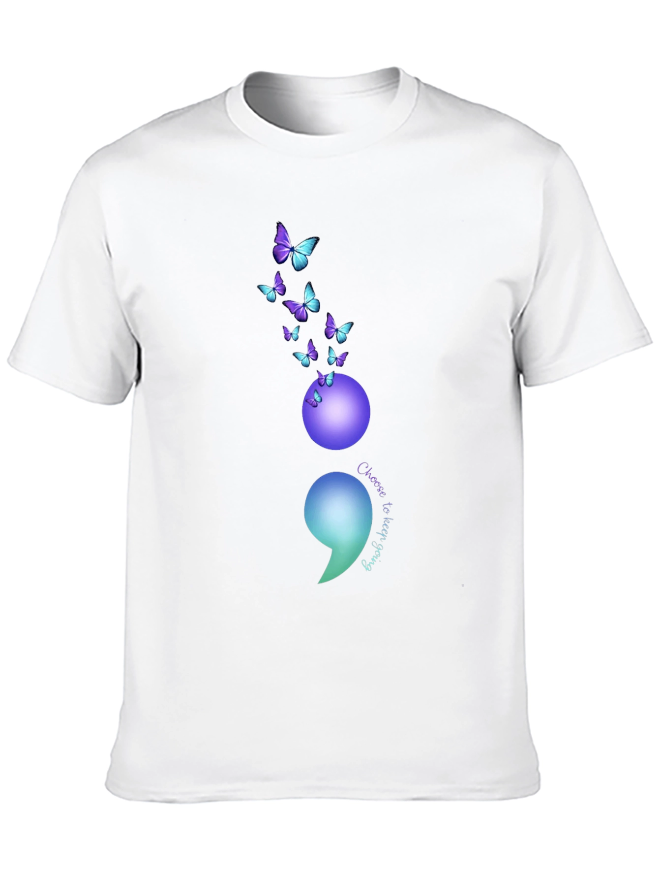 Semicolon Butterfly Graphic Tee