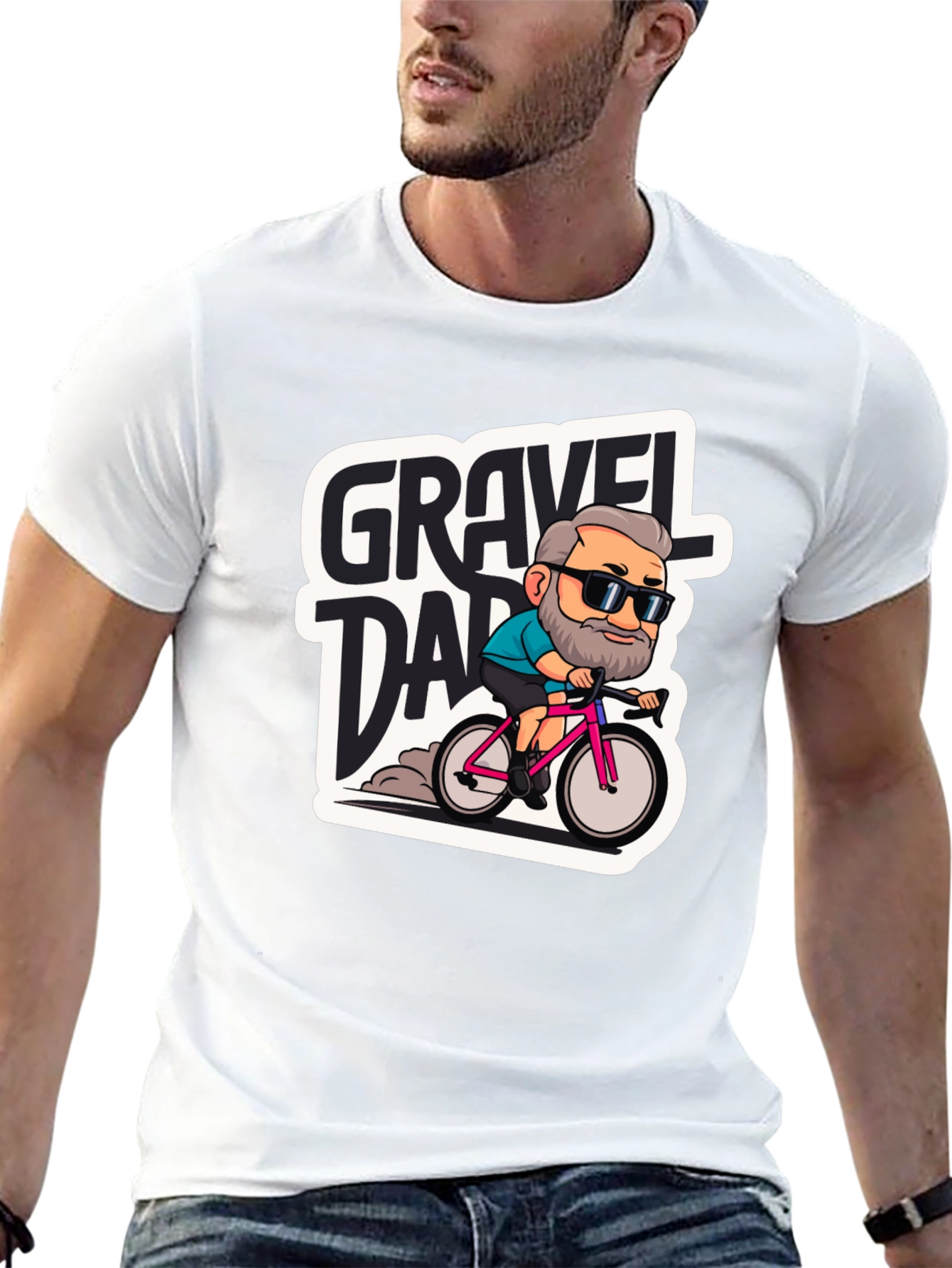 Gravel Dad Graphic Tee - Cycling Enthusiast T-Shirt