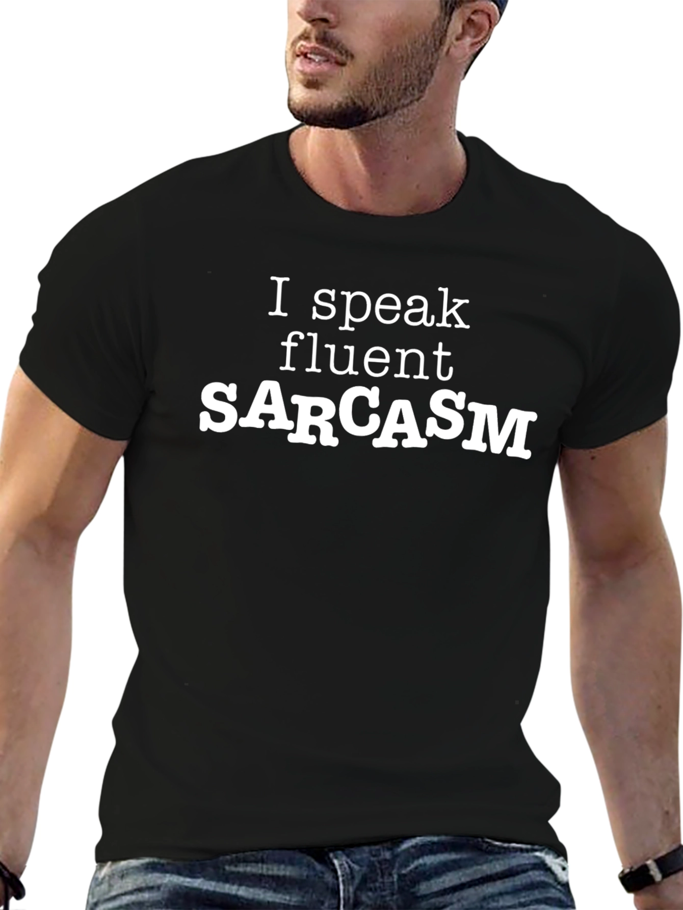 Fluent Sarcasm Graphic Tee - Mens Black T-Shirt