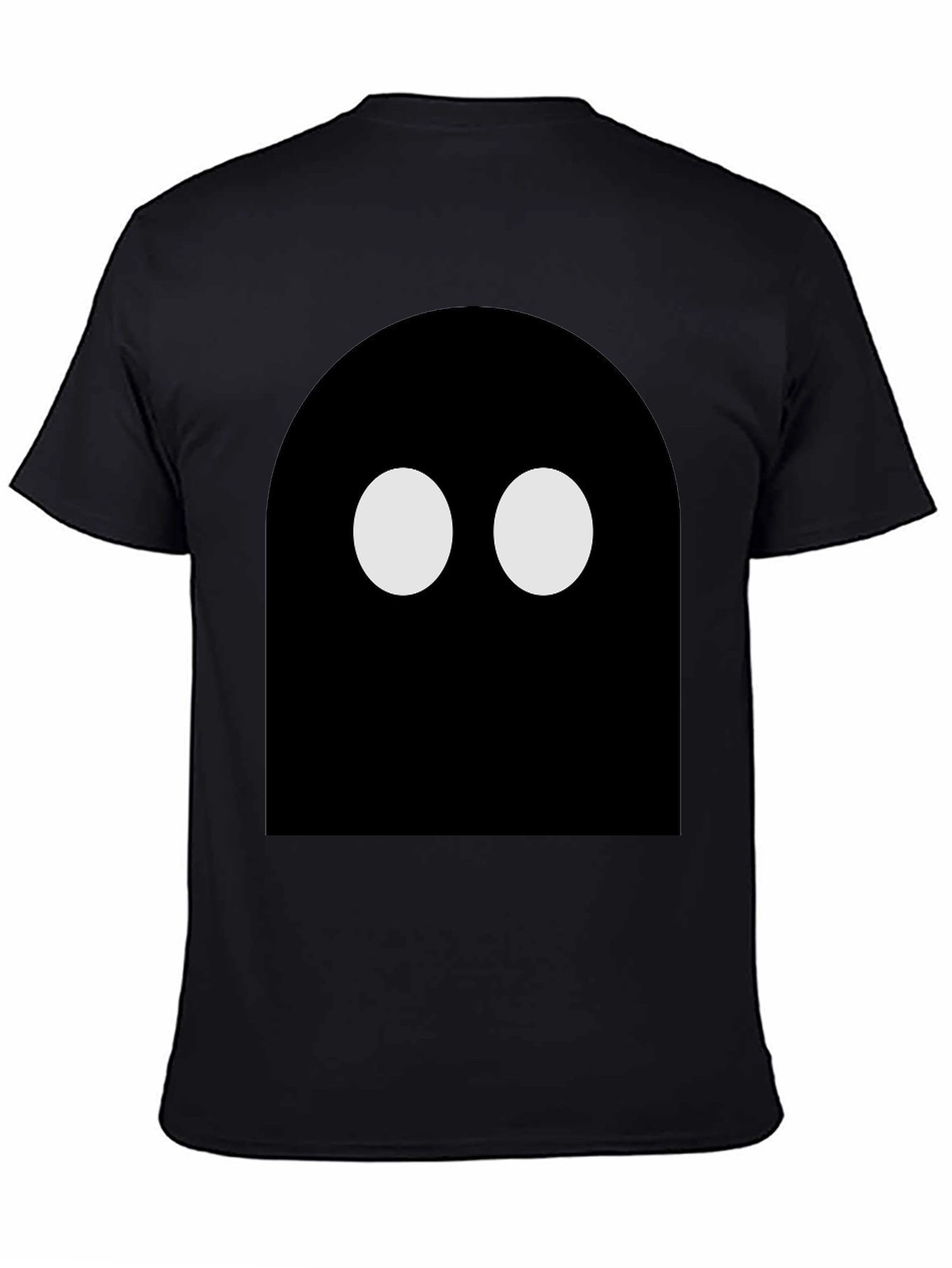 Minimalist Ghost T-Shirt - Black Cotton Tee