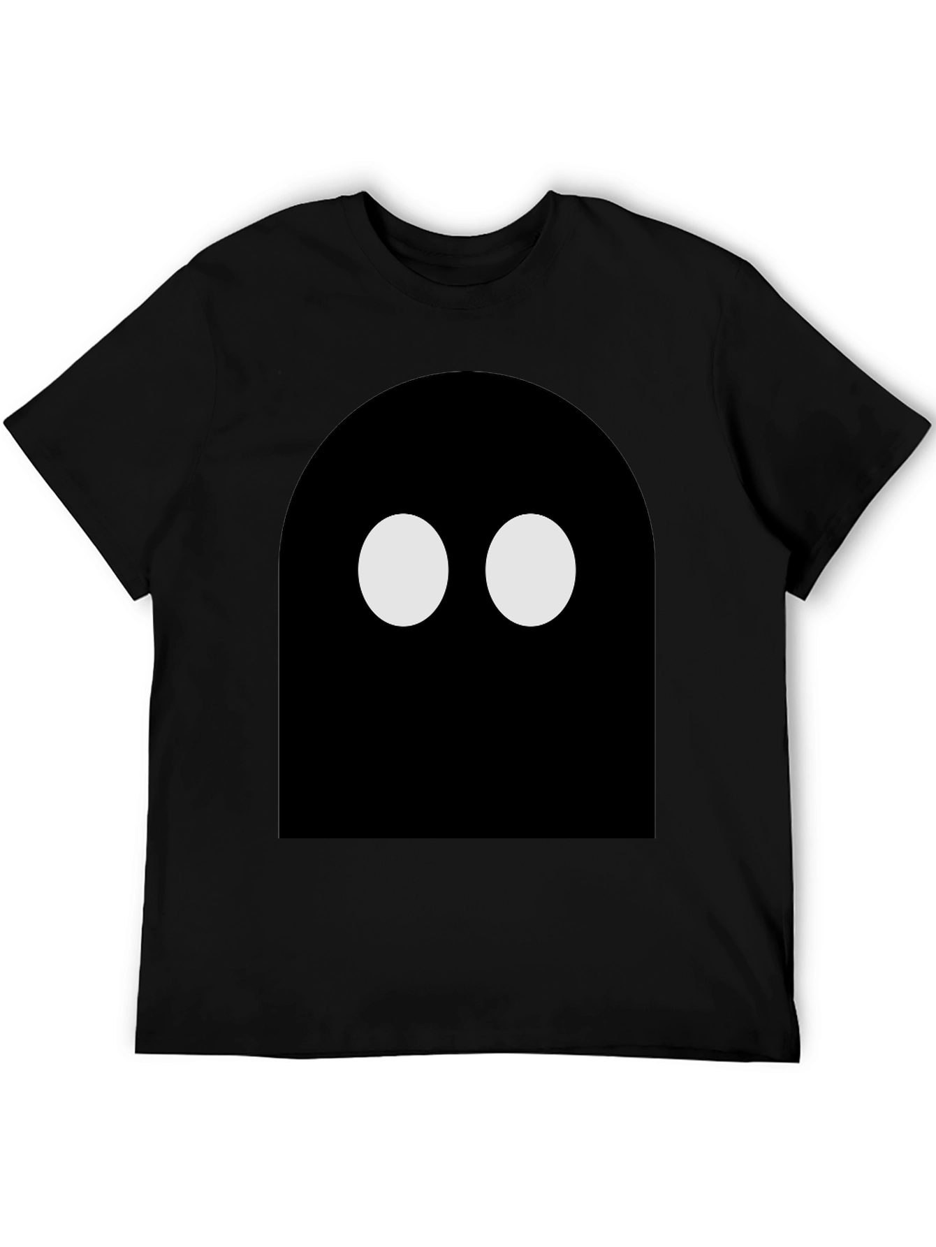 Minimalist Ghost T-Shirt - Black Cotton Tee