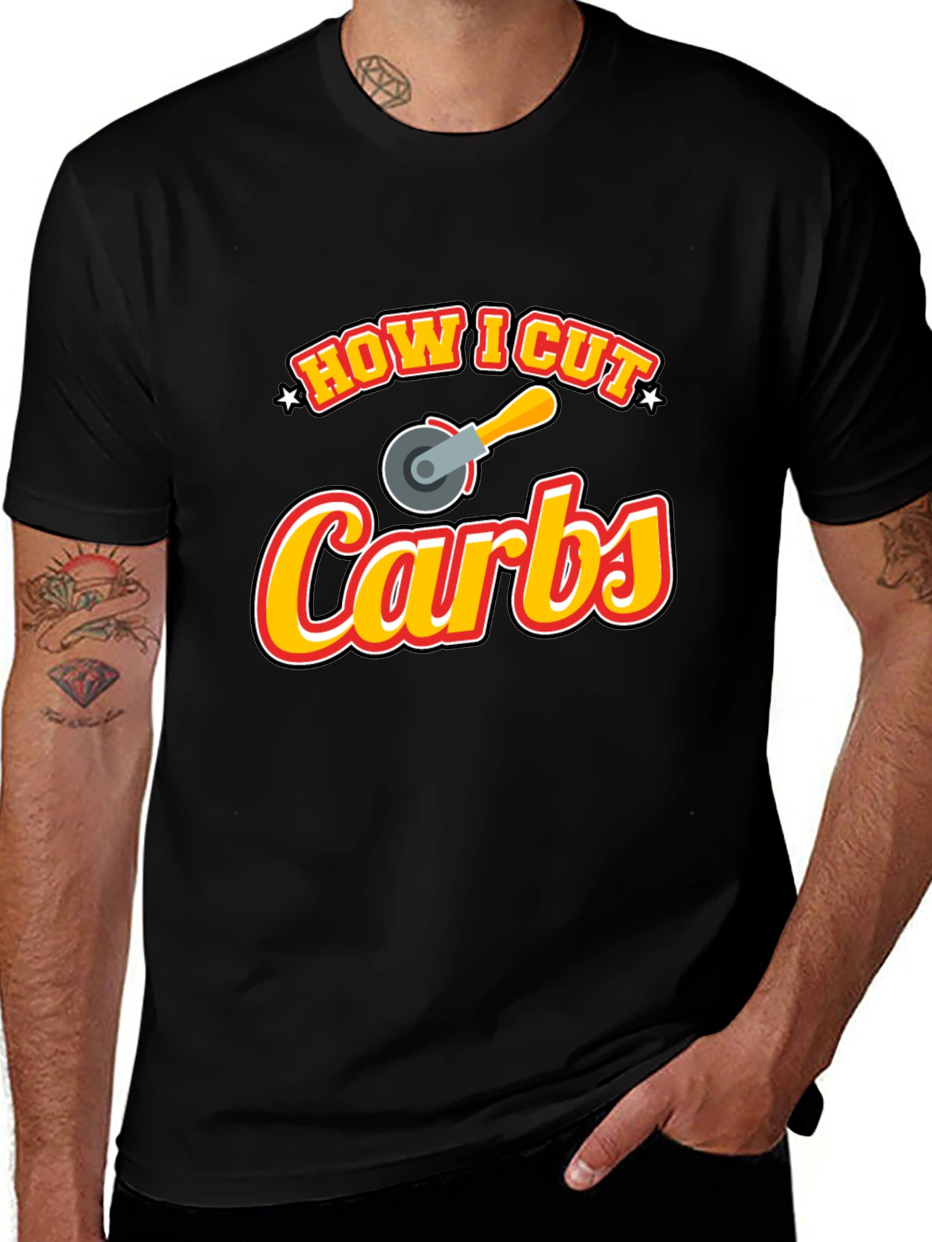 How I Cut Carbs Funny Graphic T-Shirt