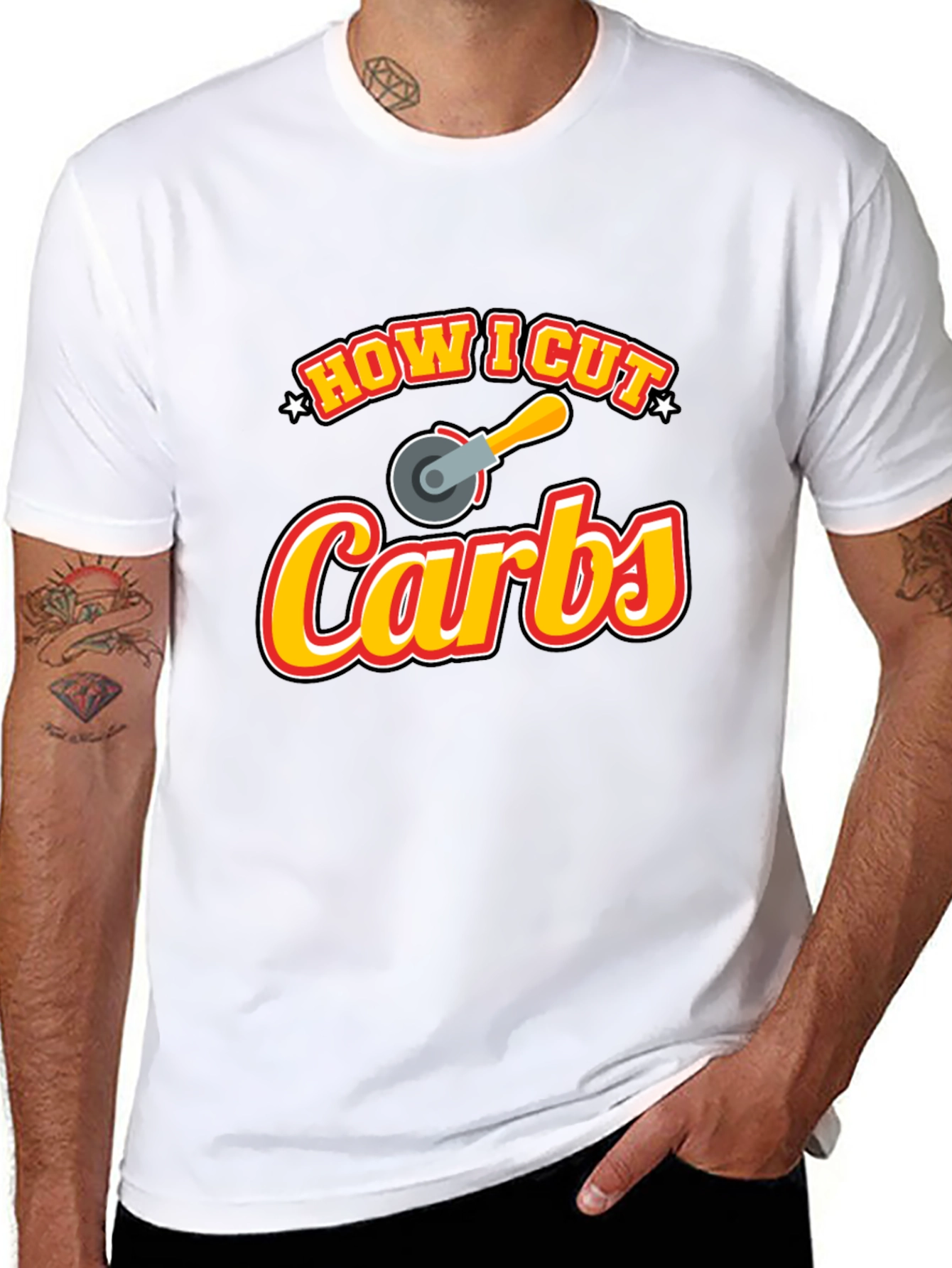 How I Cut Carbs Funny Graphic T-Shirt