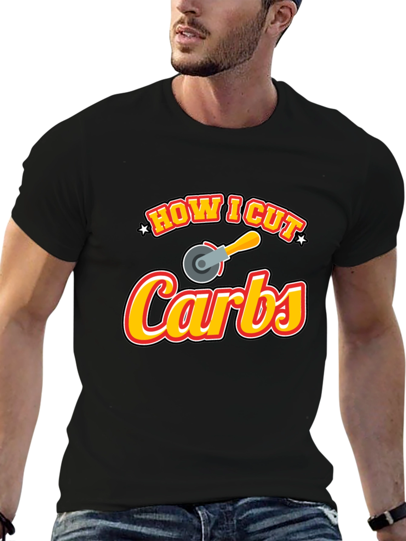 How I Cut Carbs Funny Graphic T-Shirt