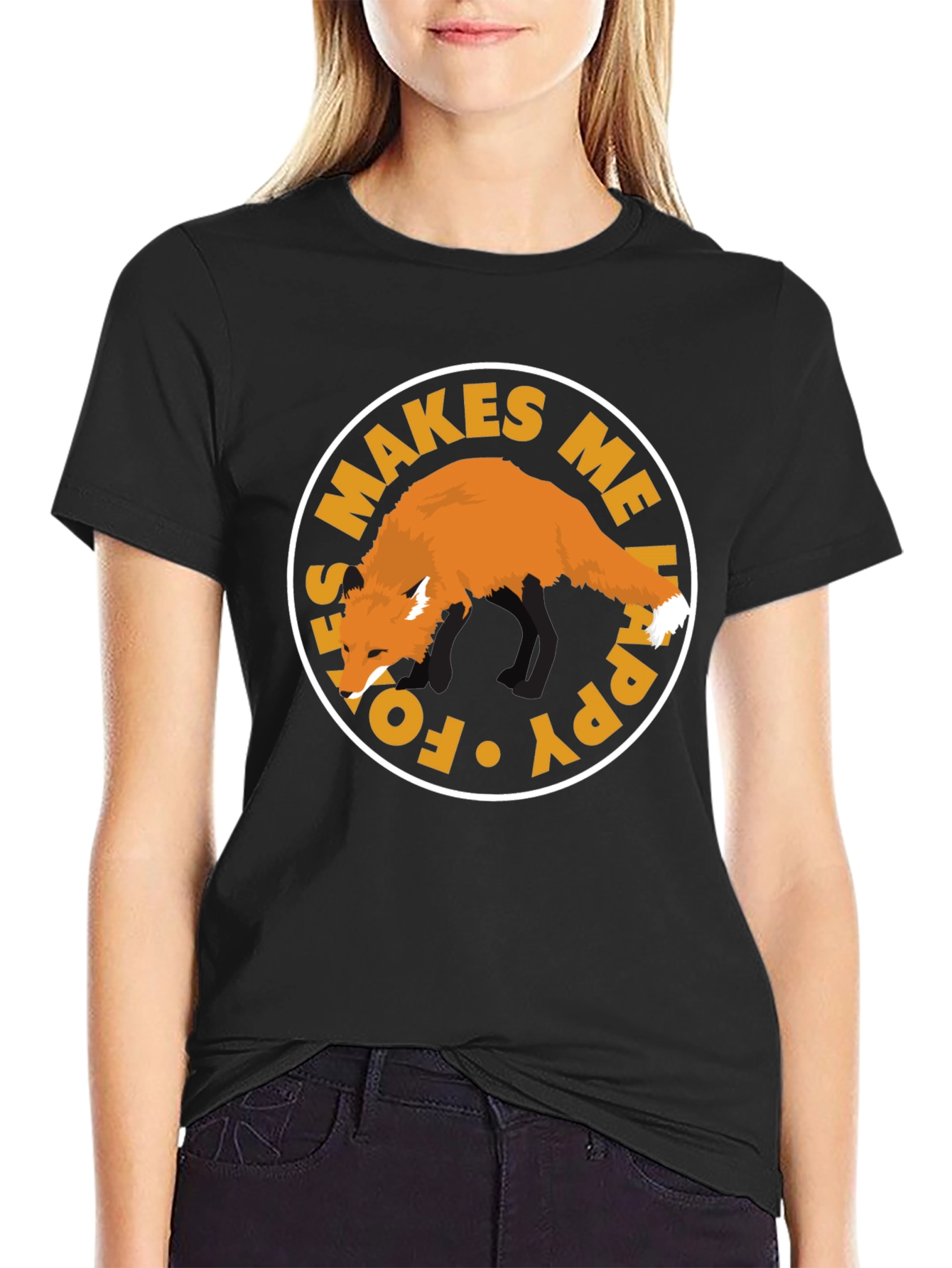 Fox Makes Me Happy Graphic T-Shirt