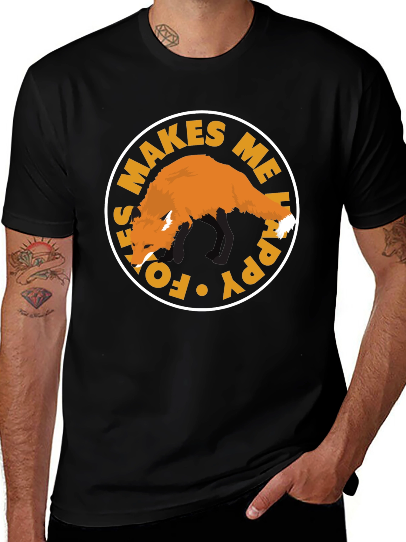 Fox Makes Me Happy Graphic T-Shirt