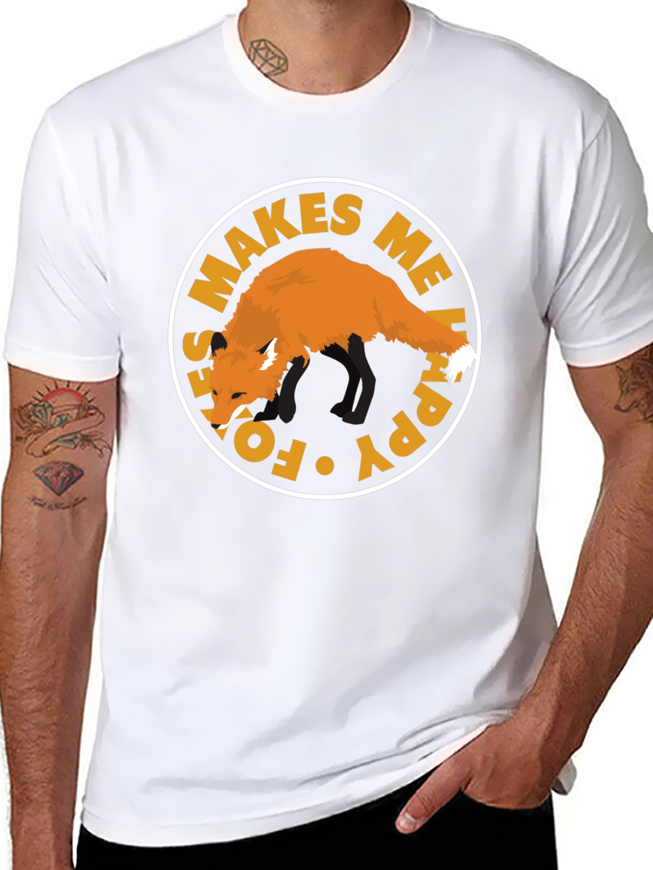 Fox Makes Me Happy Graphic T-Shirt