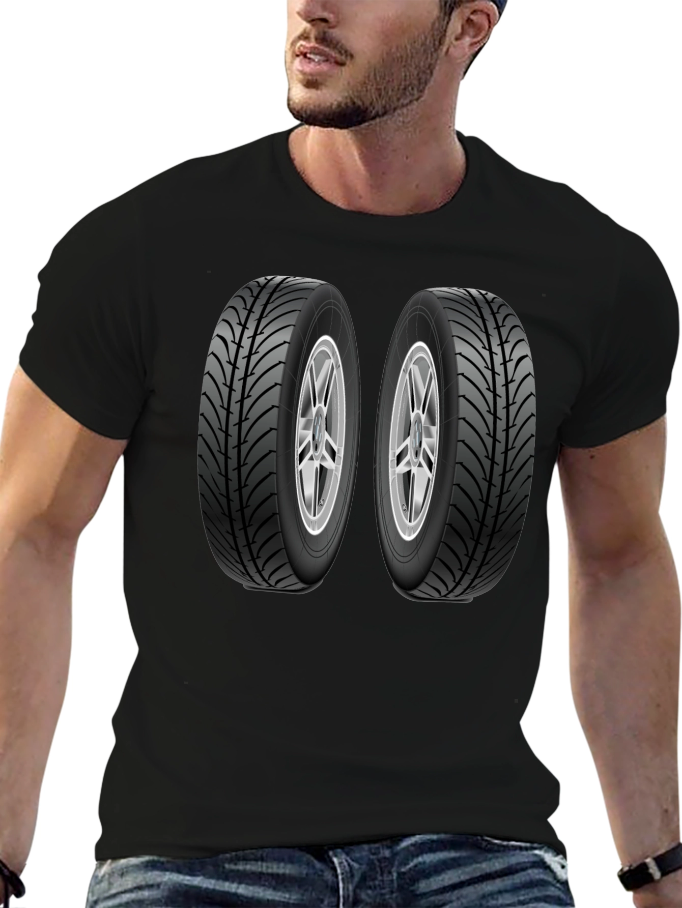 Black Tire Graphic Tee - Auto Enthusiast Apparel