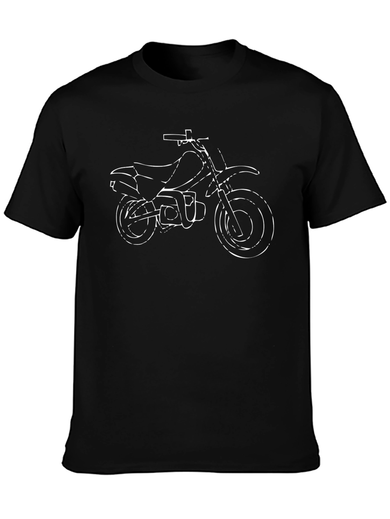 Motorcycle Graphic T-Shirt - Black Cotton Tee