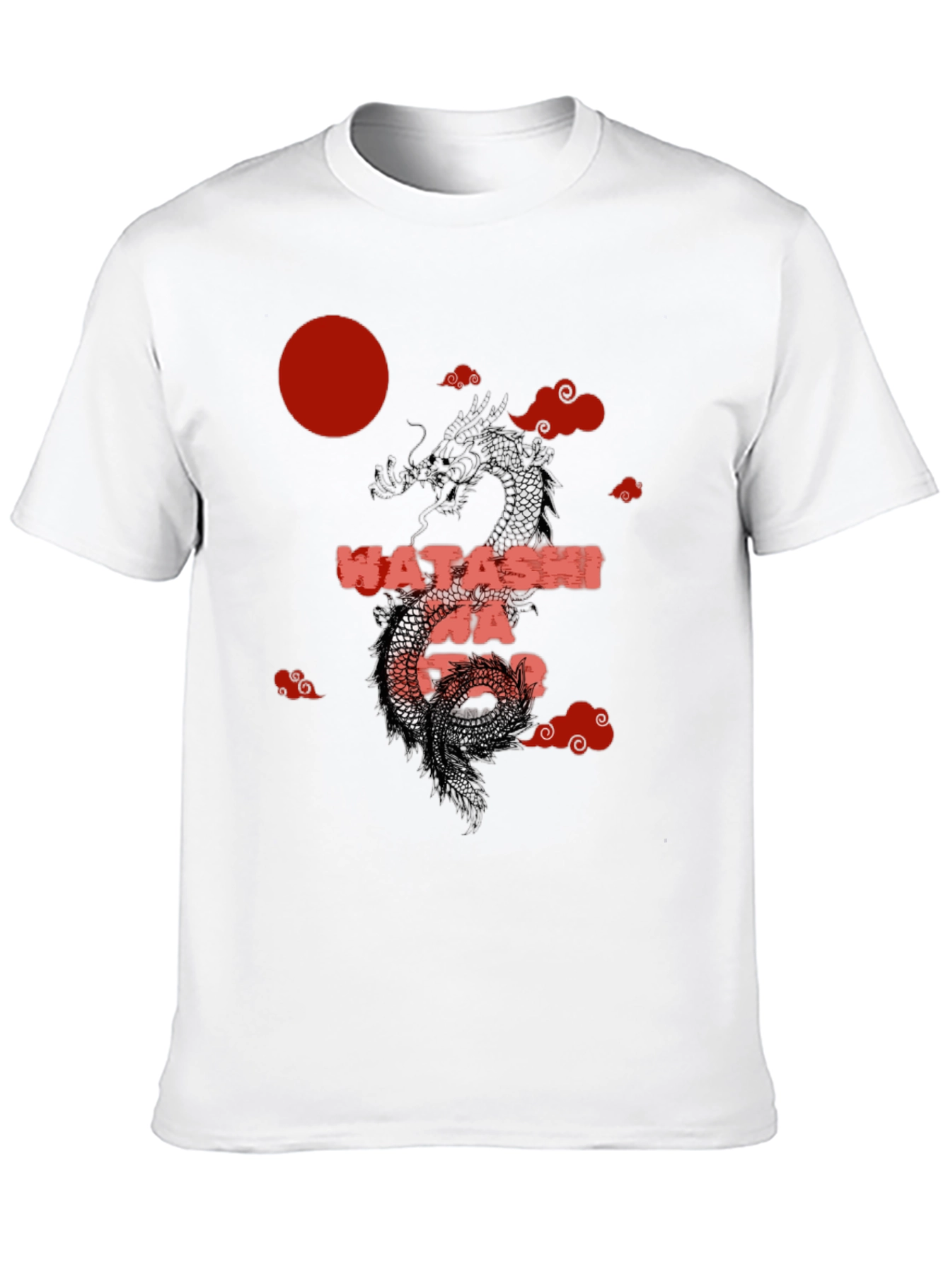 Dragon Japanese Text Graphic T-Shirt