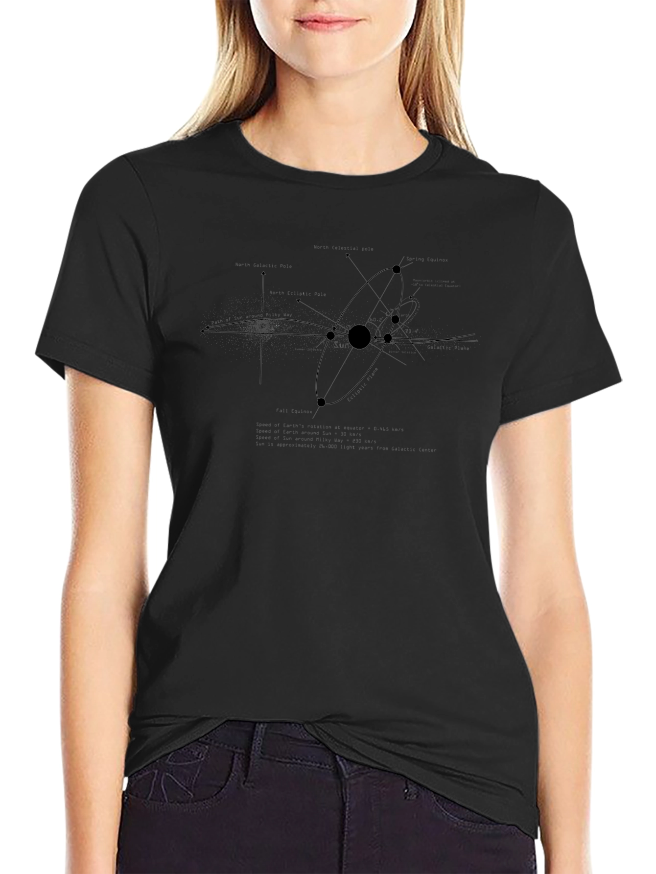 Abstract Galaxy T-Shirt - Black