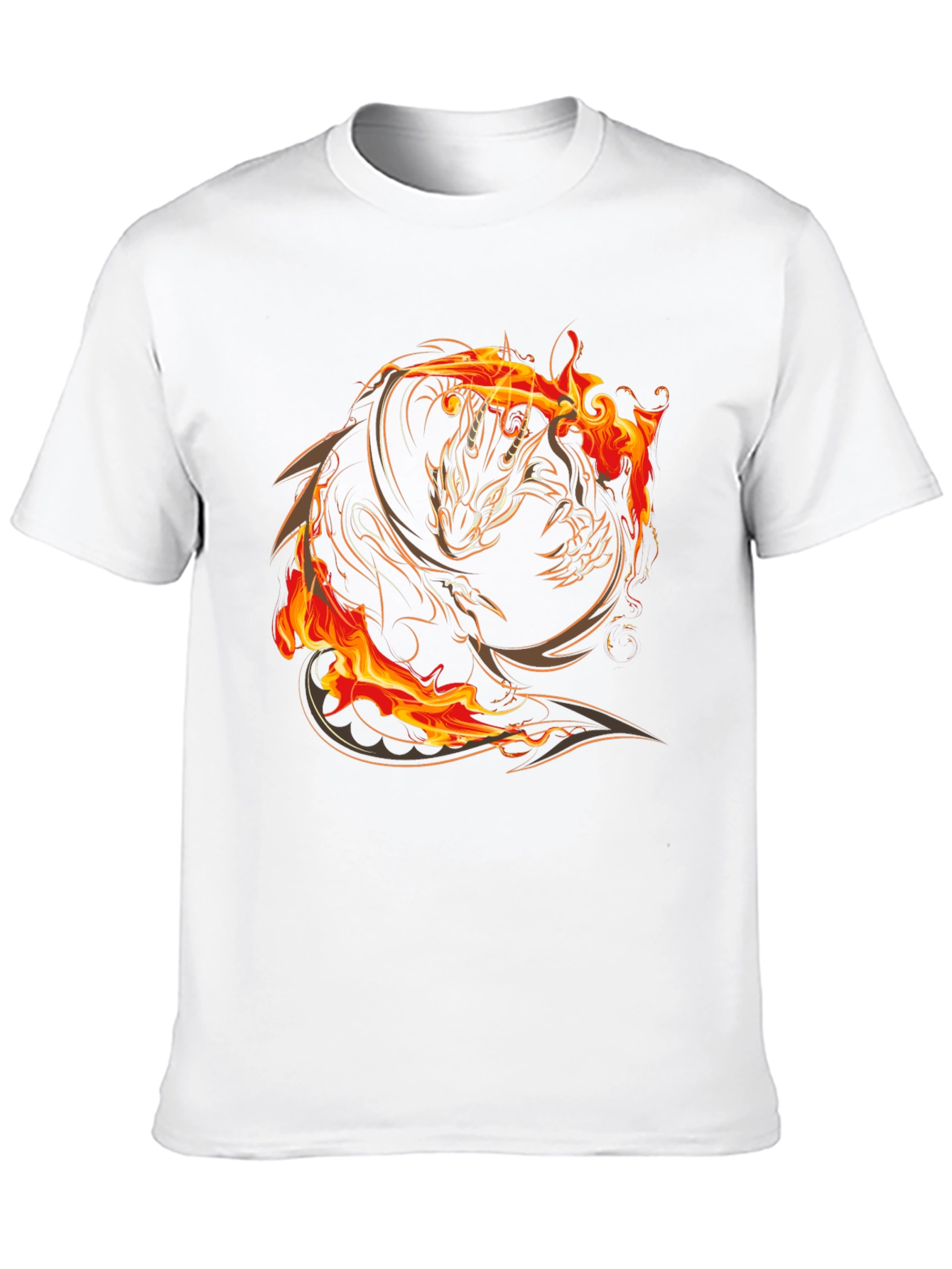 Fiery Dragon Graphic Black T-Shirt